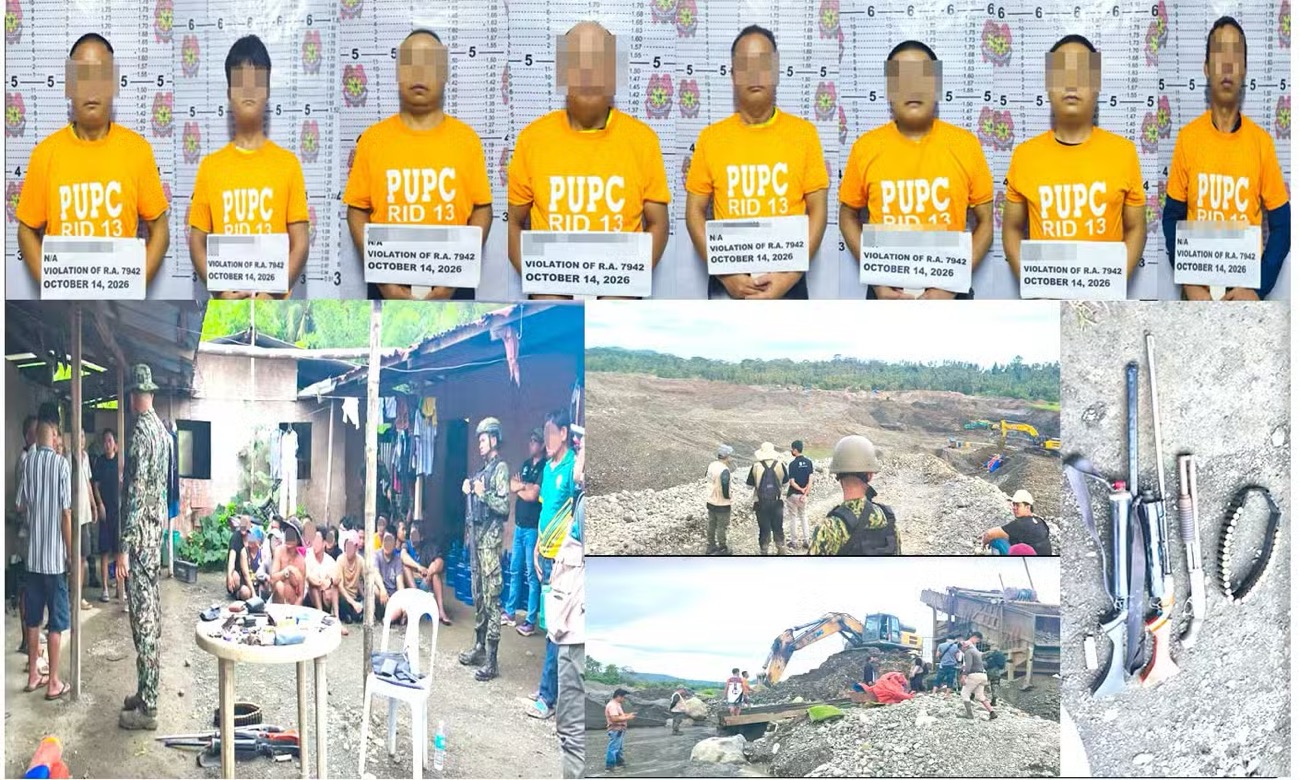 18 including 8 Chinese nabbed for illegal mining in Surigao City