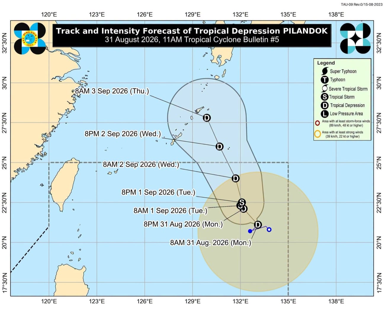 Pilandok maintains strength over PH sea east of Extreme Northern Luzon