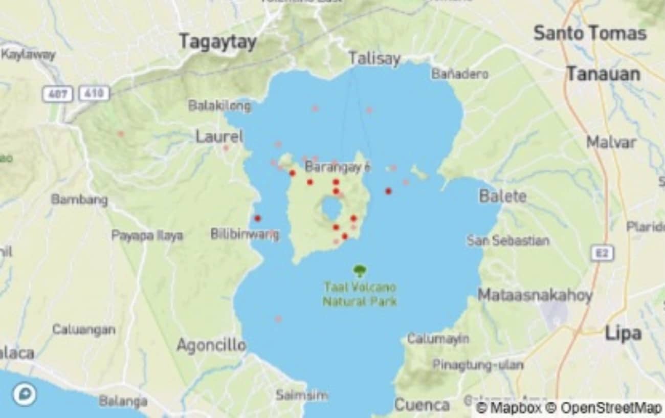 Taal Volcano logs 61 quakes, 60 tremors in 24 hours