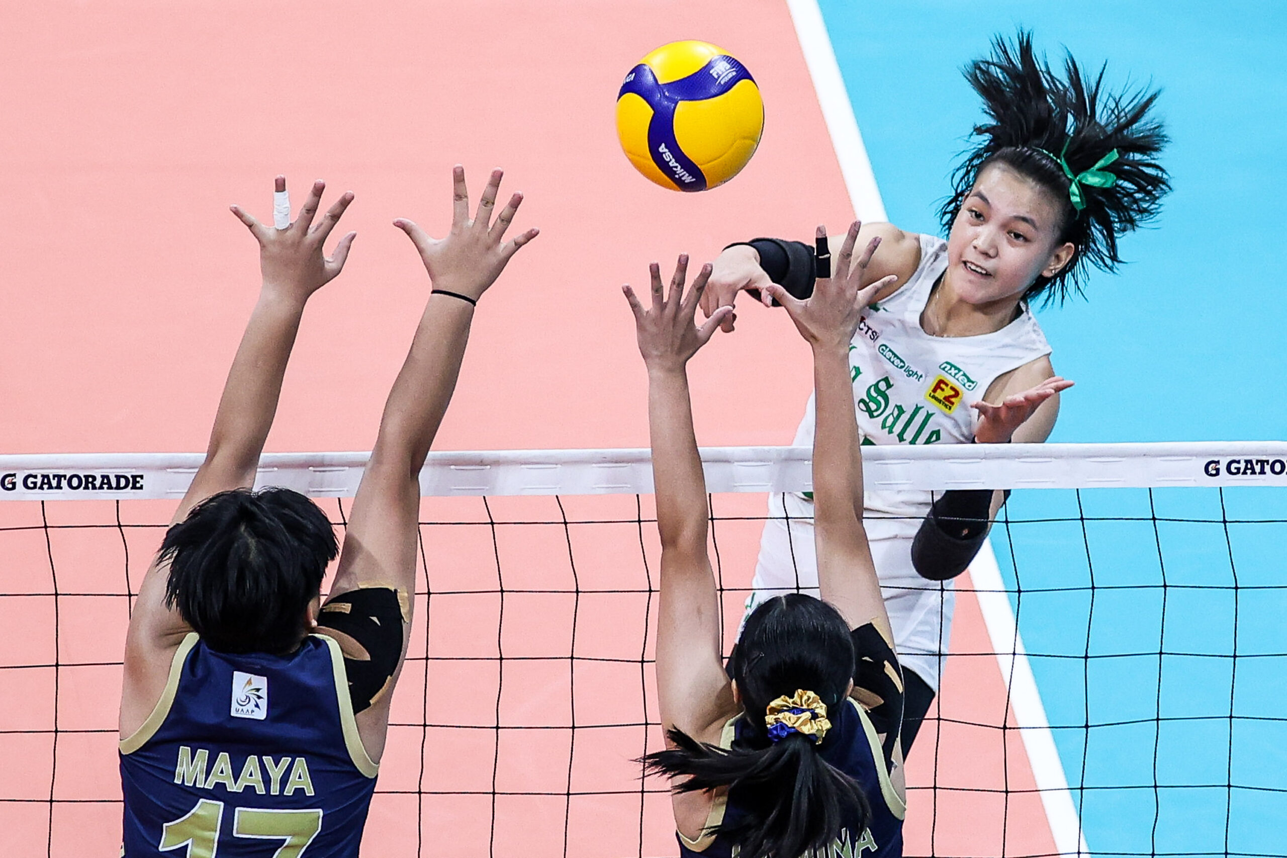 La Salle Lady Spikers' Shane Reterta during a game against NU Lady Bulldogs in the UAAP Season 88 women's volleyball tournament Finals