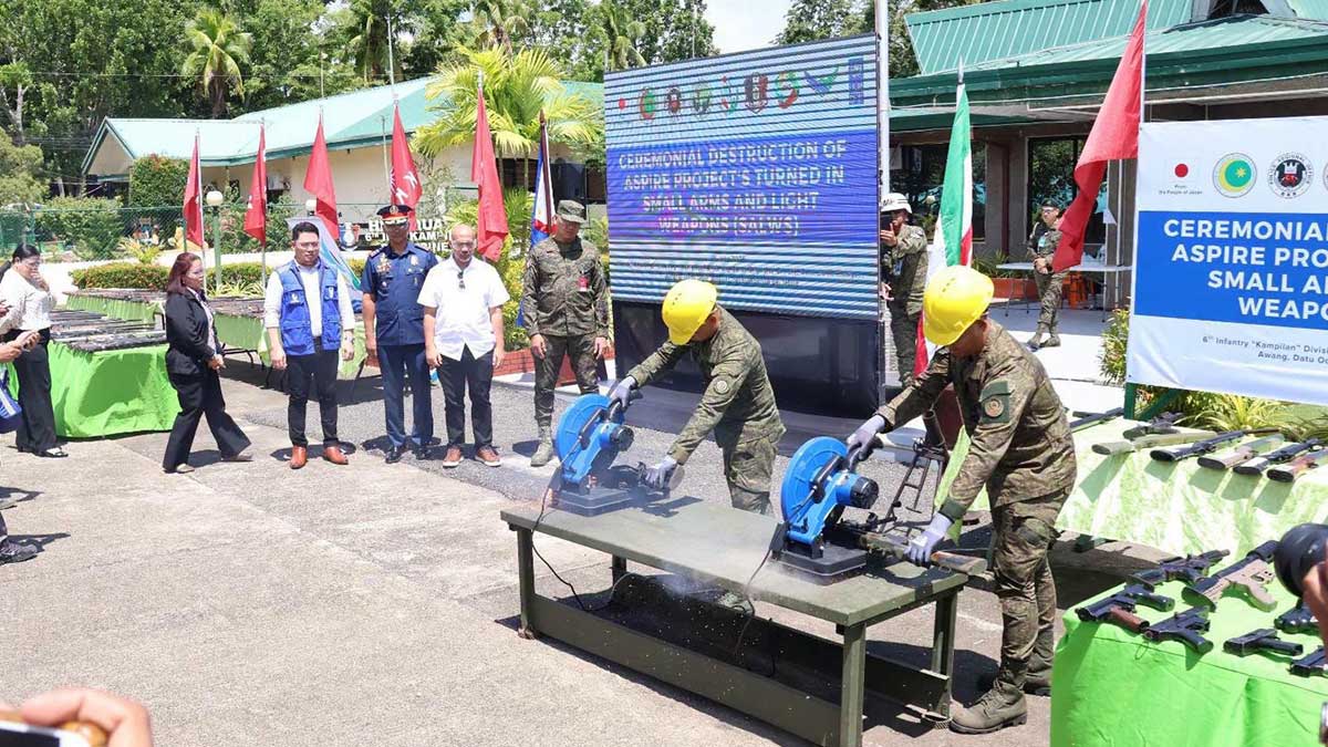 Army, UNDP destroy firearms recovered in Maguindanao provinces