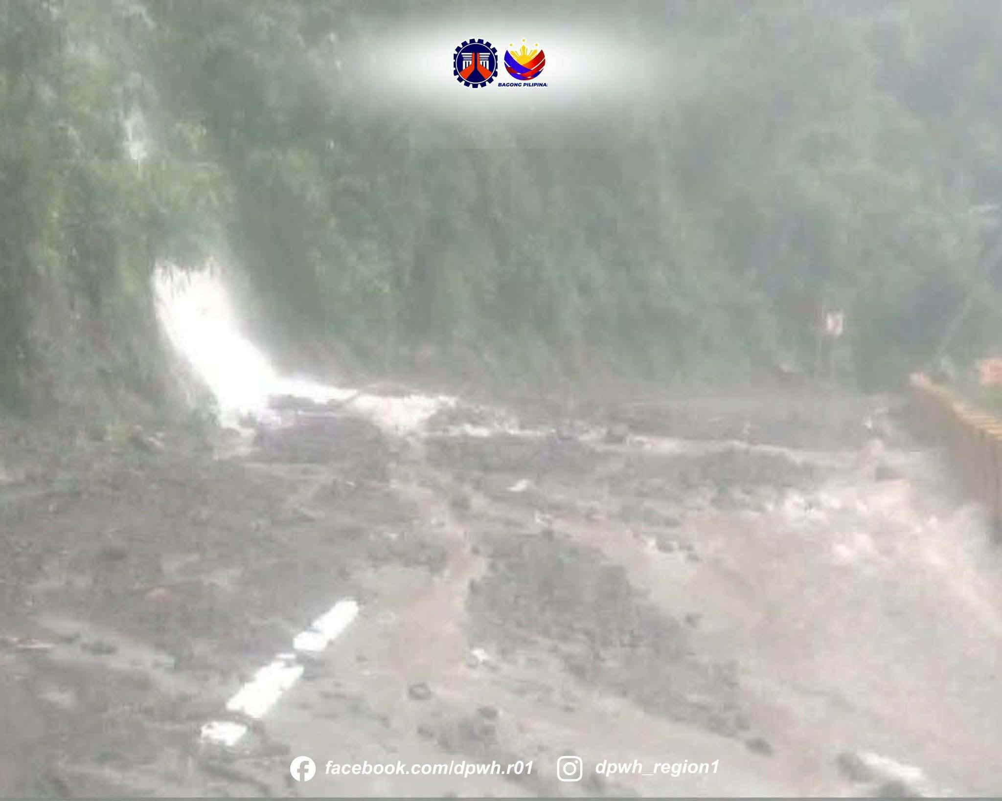 Ilocos Sur road closed as rockslide buries highway section
