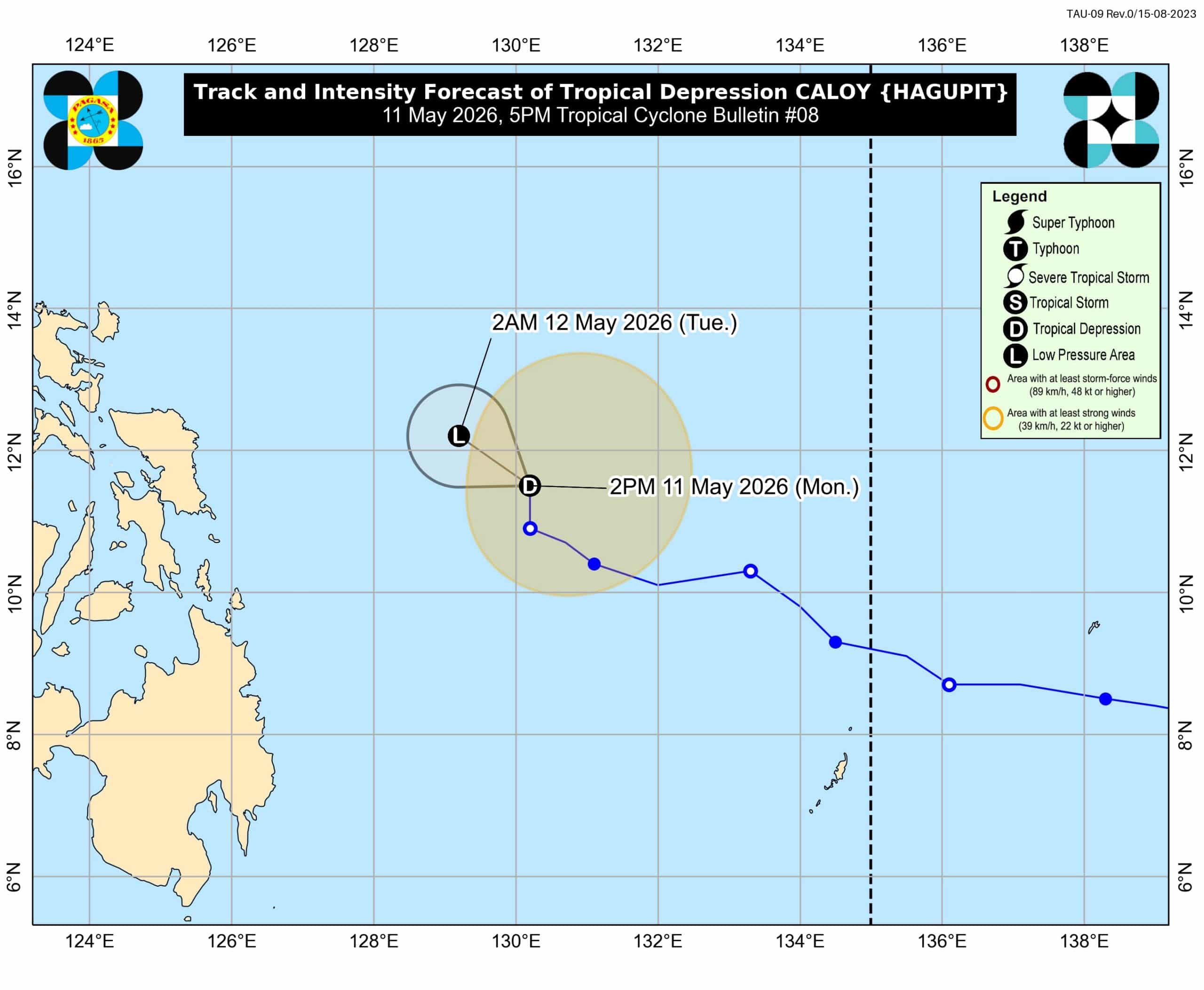 Caloy brings rains to E. Visayas; heat persists in W. Visayas