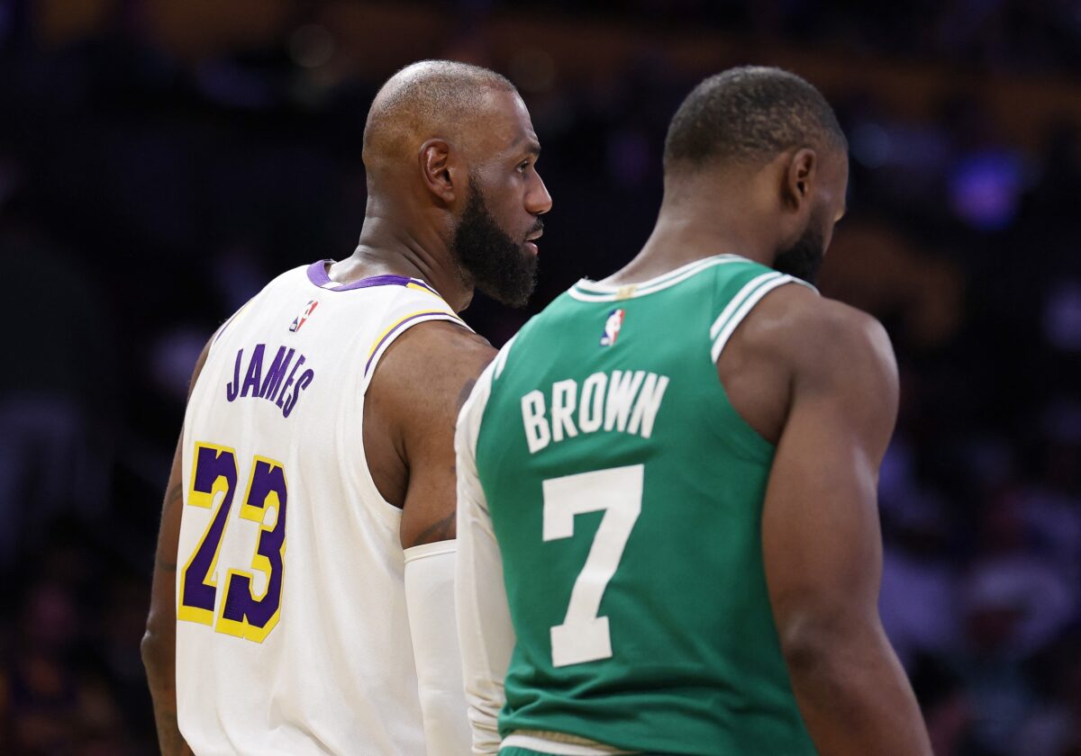 LeBron James Jaylen Brown Philadelphia 76ers NBA