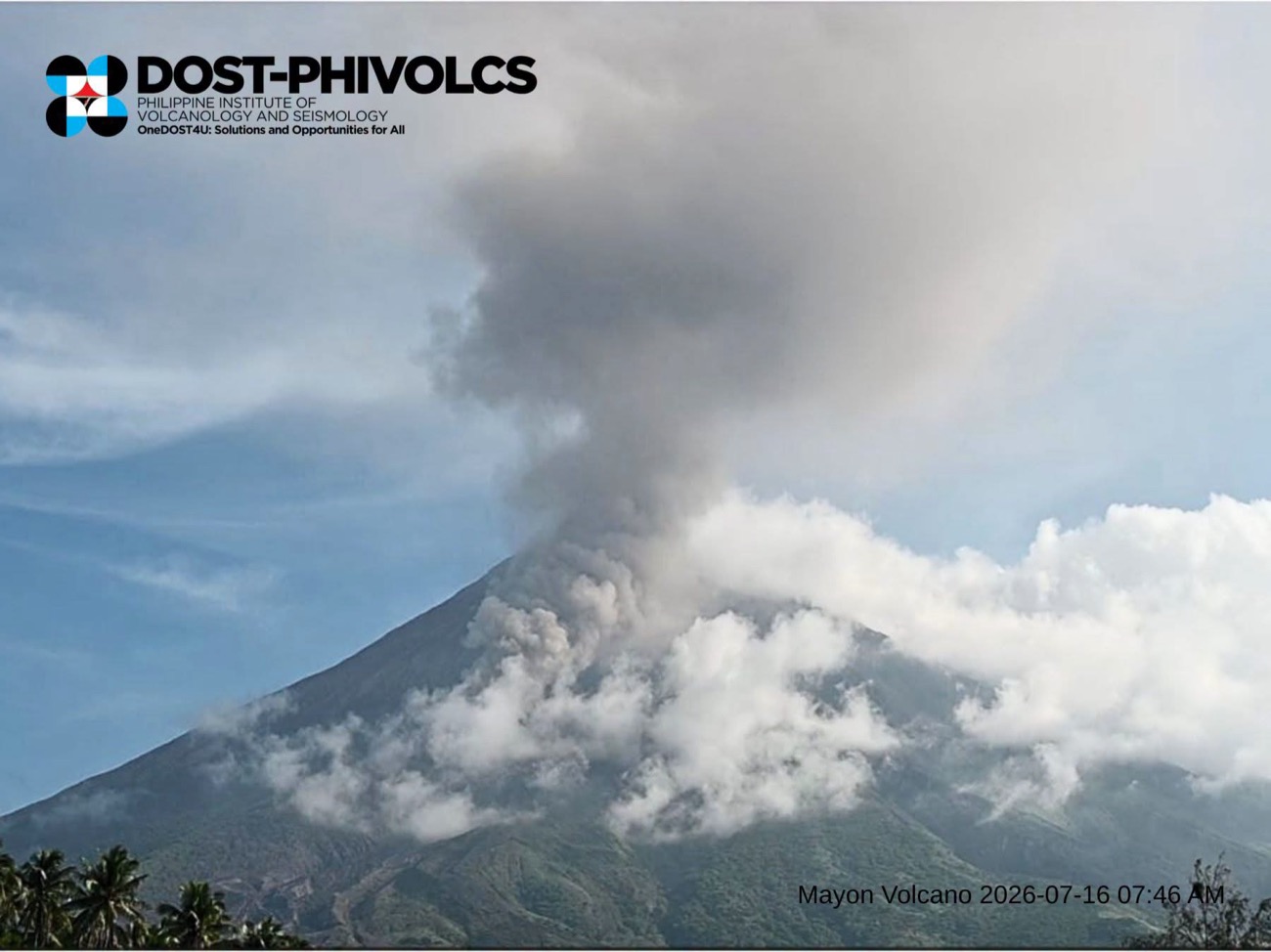 Phivolcs: Mayon Volcano spews fresh lava, ash on 192nd day of unrest