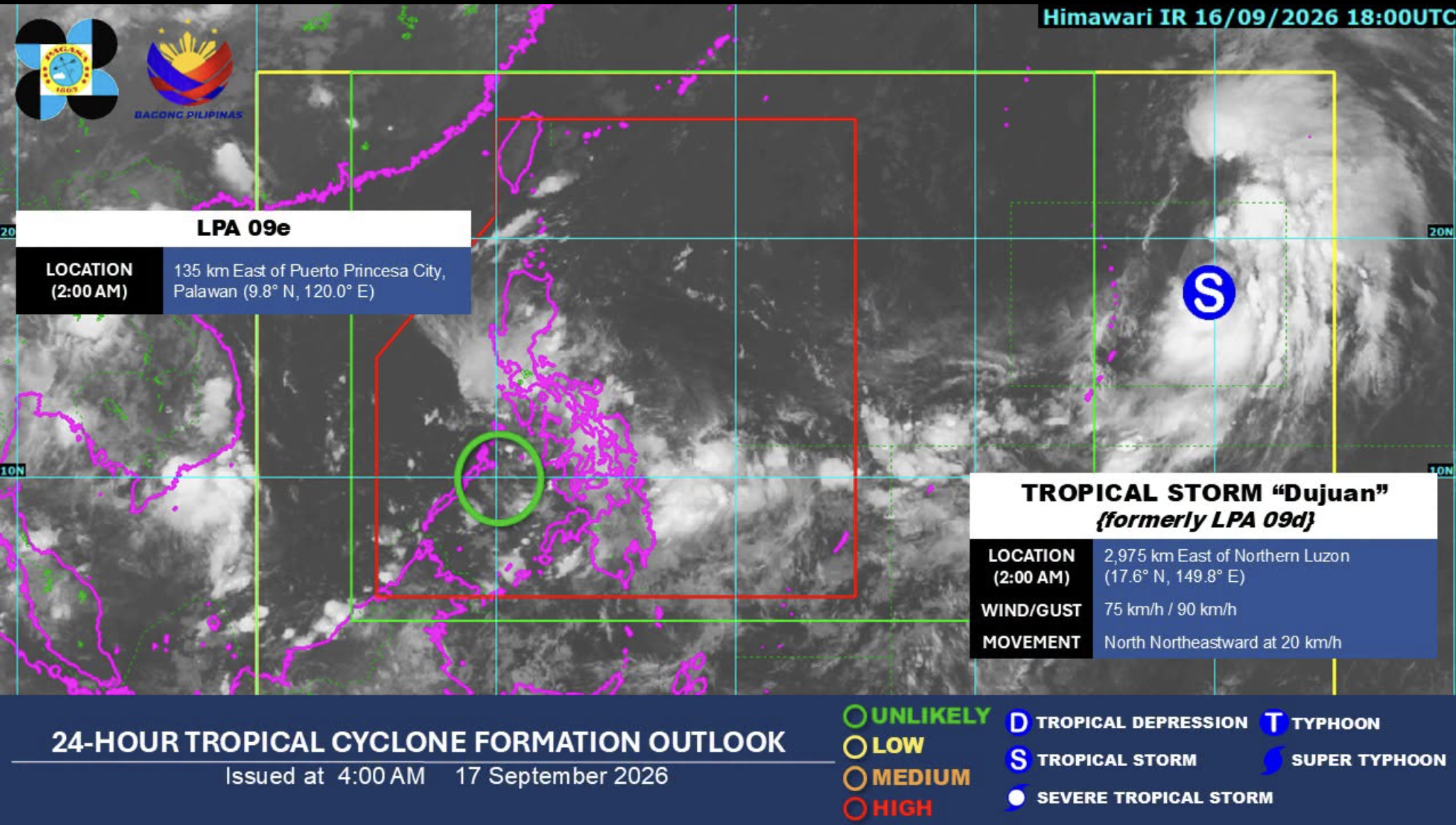 LPA off Palawan to bring rains across parts of PH