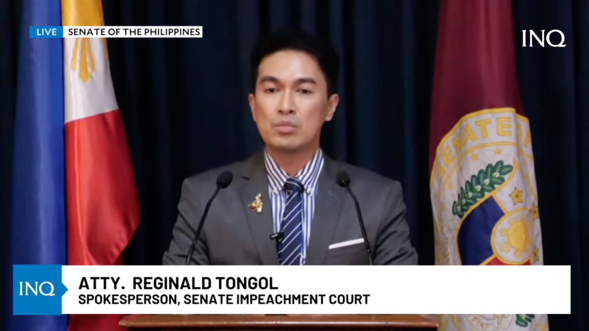 WATCH: Impeachment court spokesperson Tongol holds Day 3 briefing