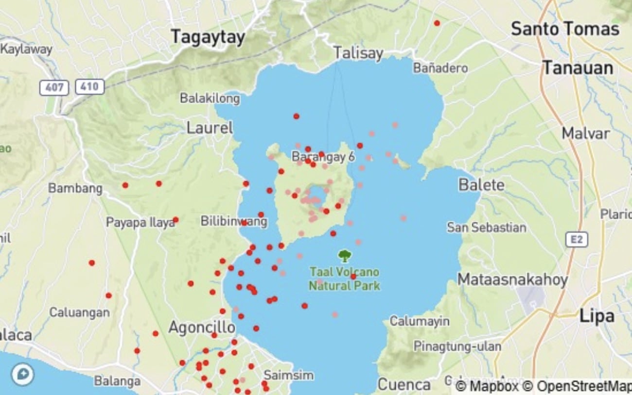 Taal Volcano seismic activity surges with 74 earthquakes in 24 hours