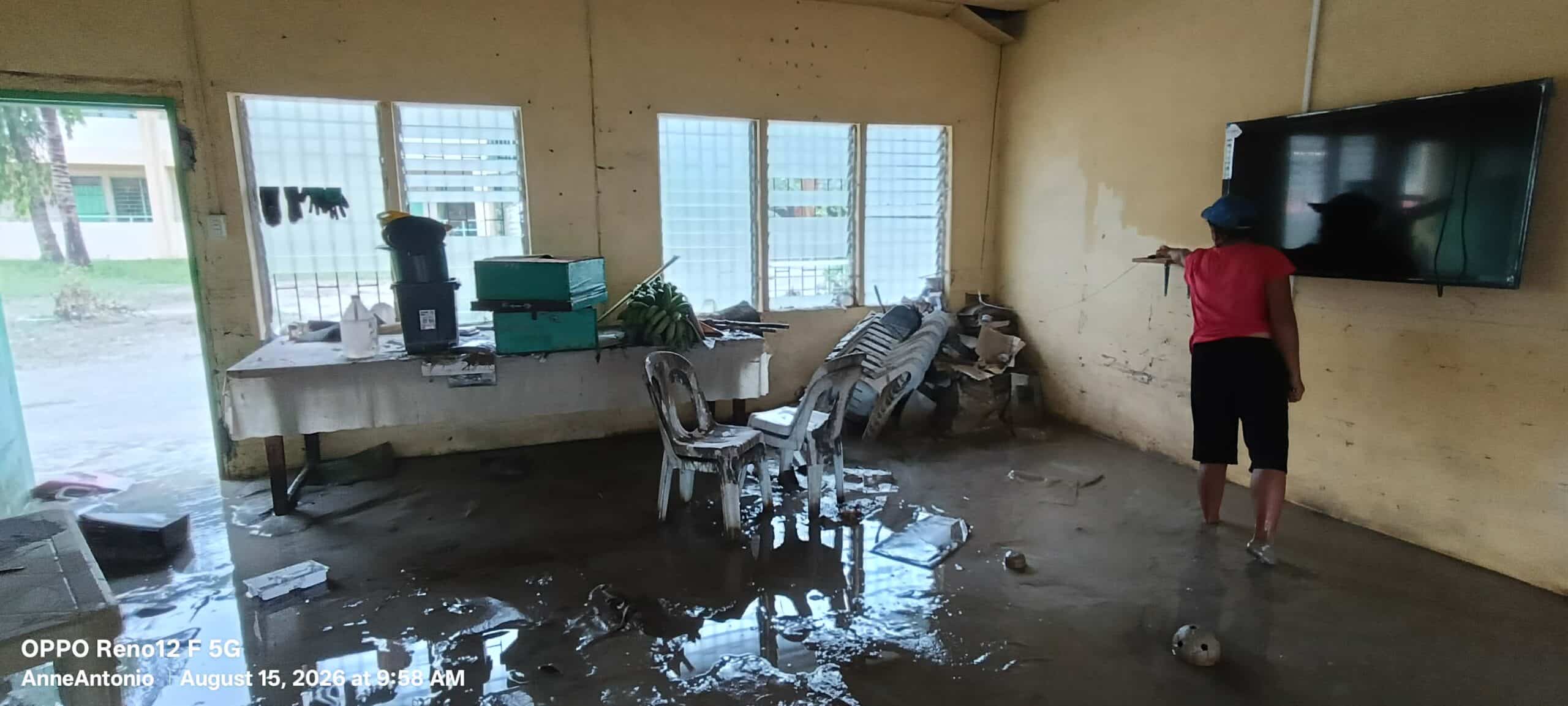 Floodwaters inundate school in San Marcelino, Zambales