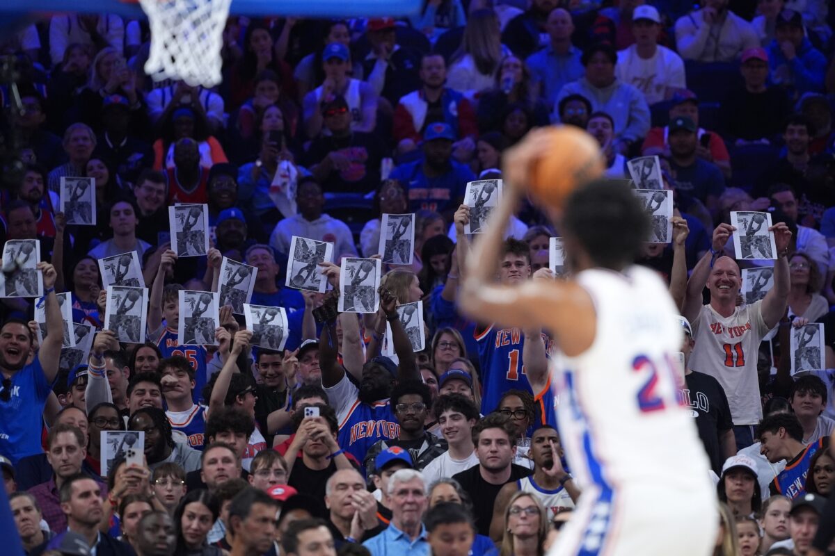 Joel Embiid Knicks vs 76ers Game 4 NBA Playoffs