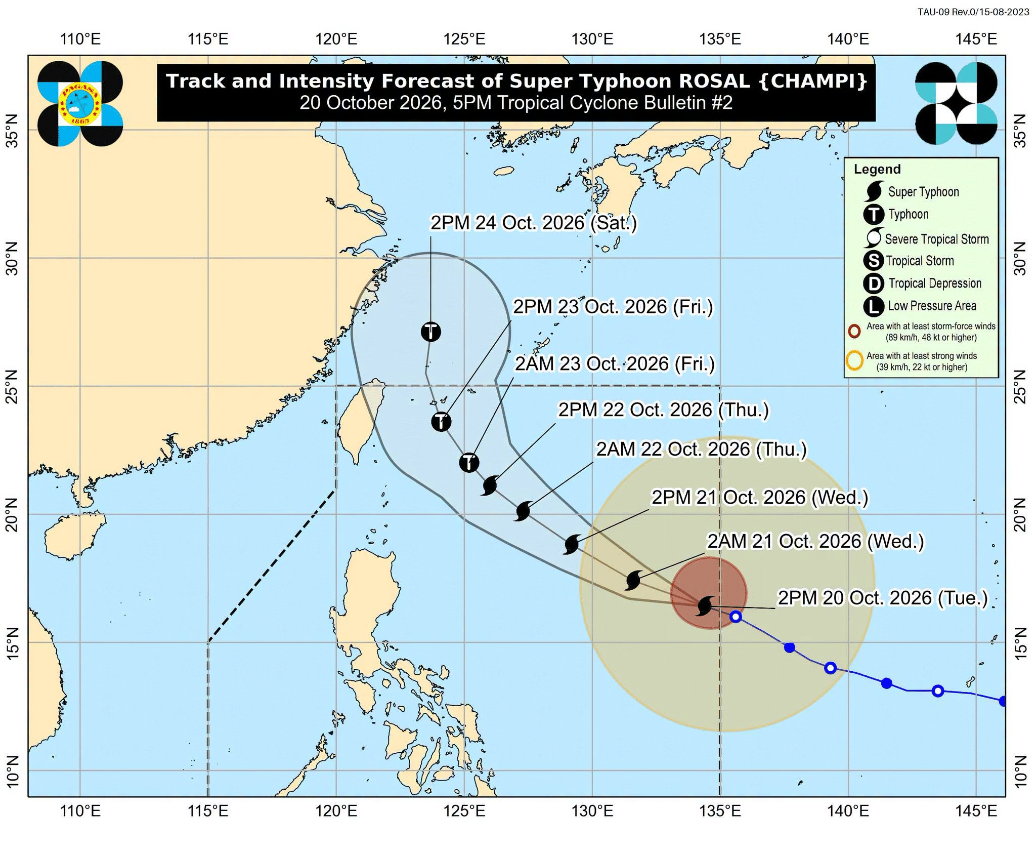 Wind Signal No. 1 raised in 6 Luzon areas due to Super Typhoon Rosal