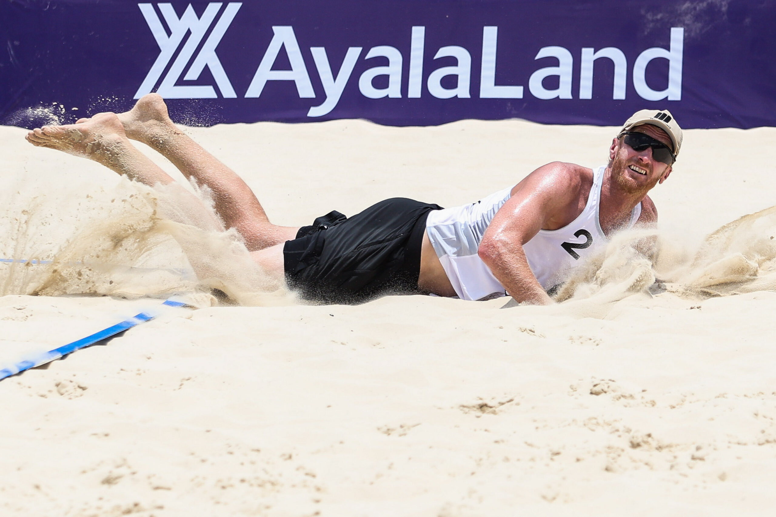 Chase Budinger in action during the Volleyball World Beach Pro Tour Nuvali Challenge.