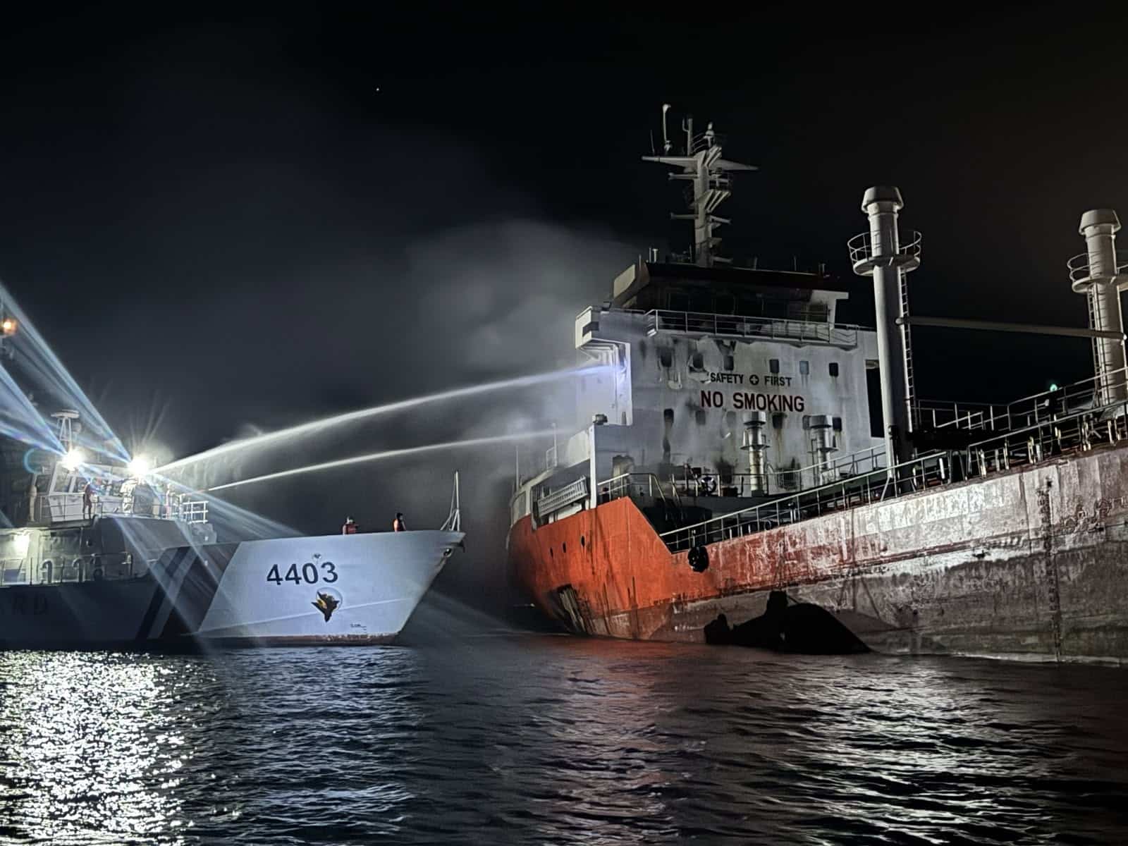 2 crew members injured in tanker fire at Batangas port