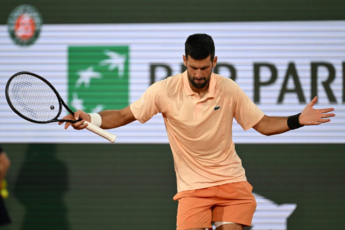 Novak Djokovic vs Giovanni Mpetshi Perricard French Open first round