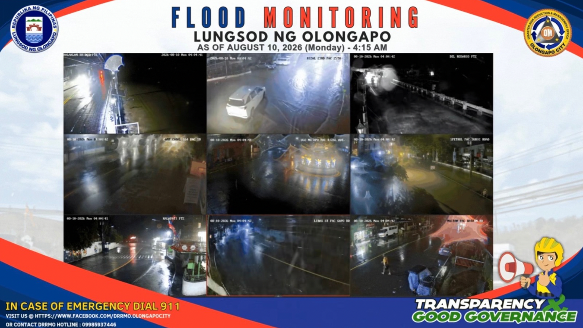 Water level beneath 3 Olongapo bridges reaches spilling level