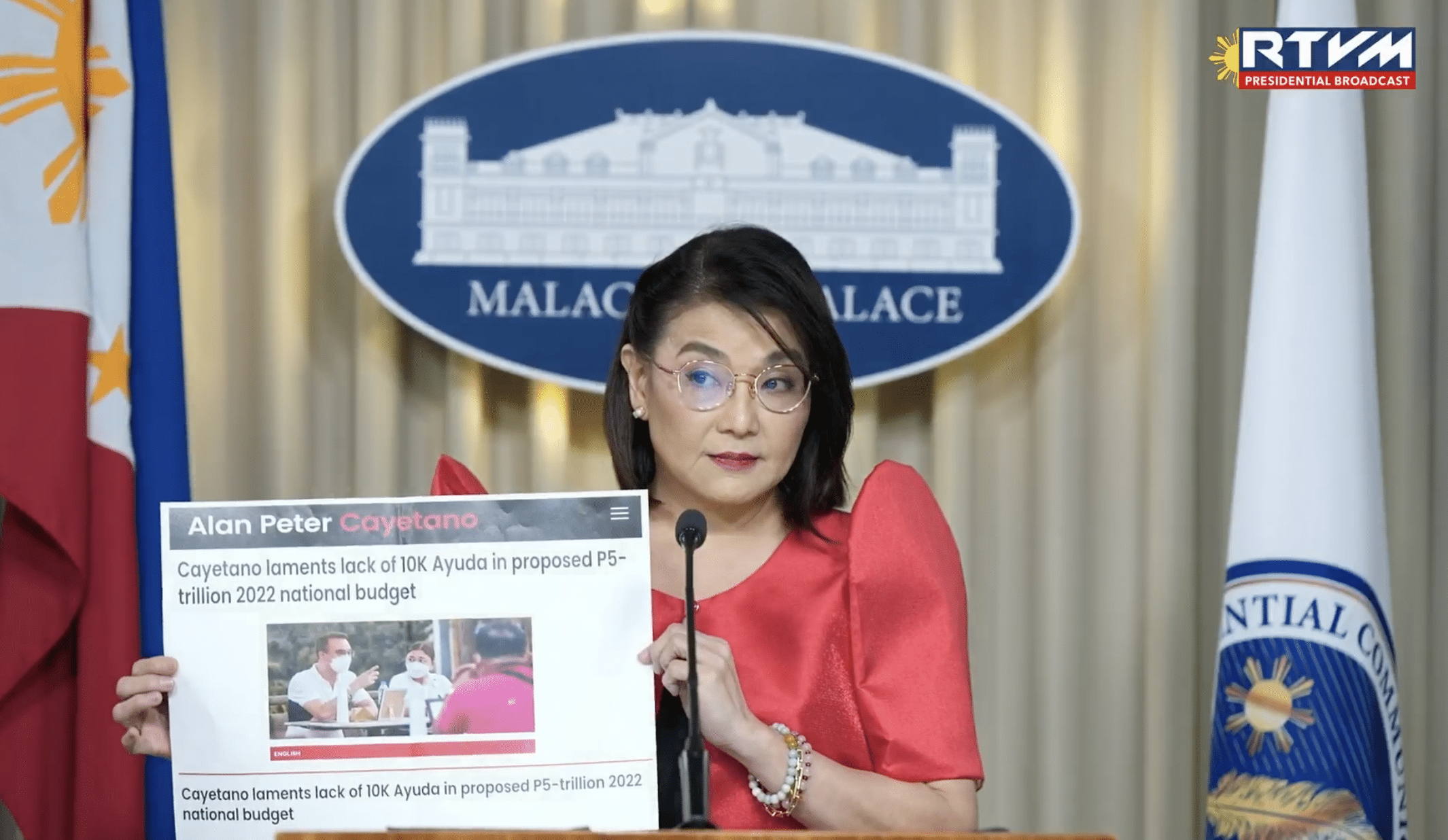 Cayetano, not Marcos, to blame for failed P10,000 aid – Palace