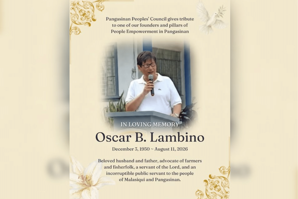 Ex-Pangasinan Vice Gov. Oscar Lambino dies of heart attack