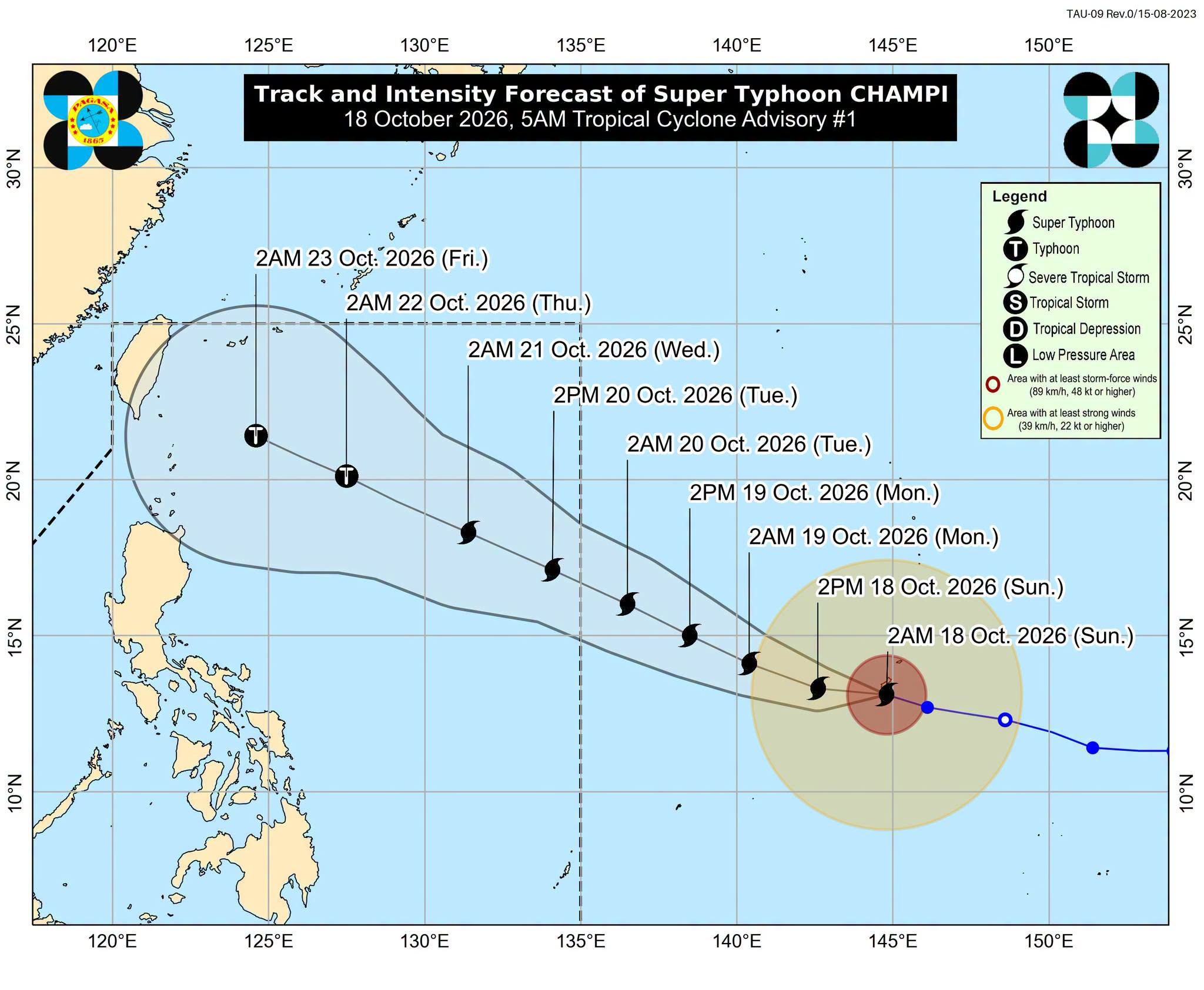 Super Typhoon Champi to enter PAR on Oct. 20; to be named Rosal