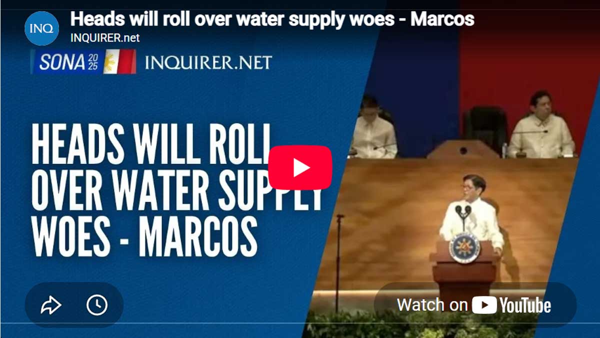 SONA 2025 throwback: Marcos warns heads will roll over water