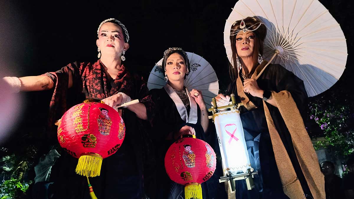 Geishas, Adarna lanterns light up Baguio int’l AIDS memorial