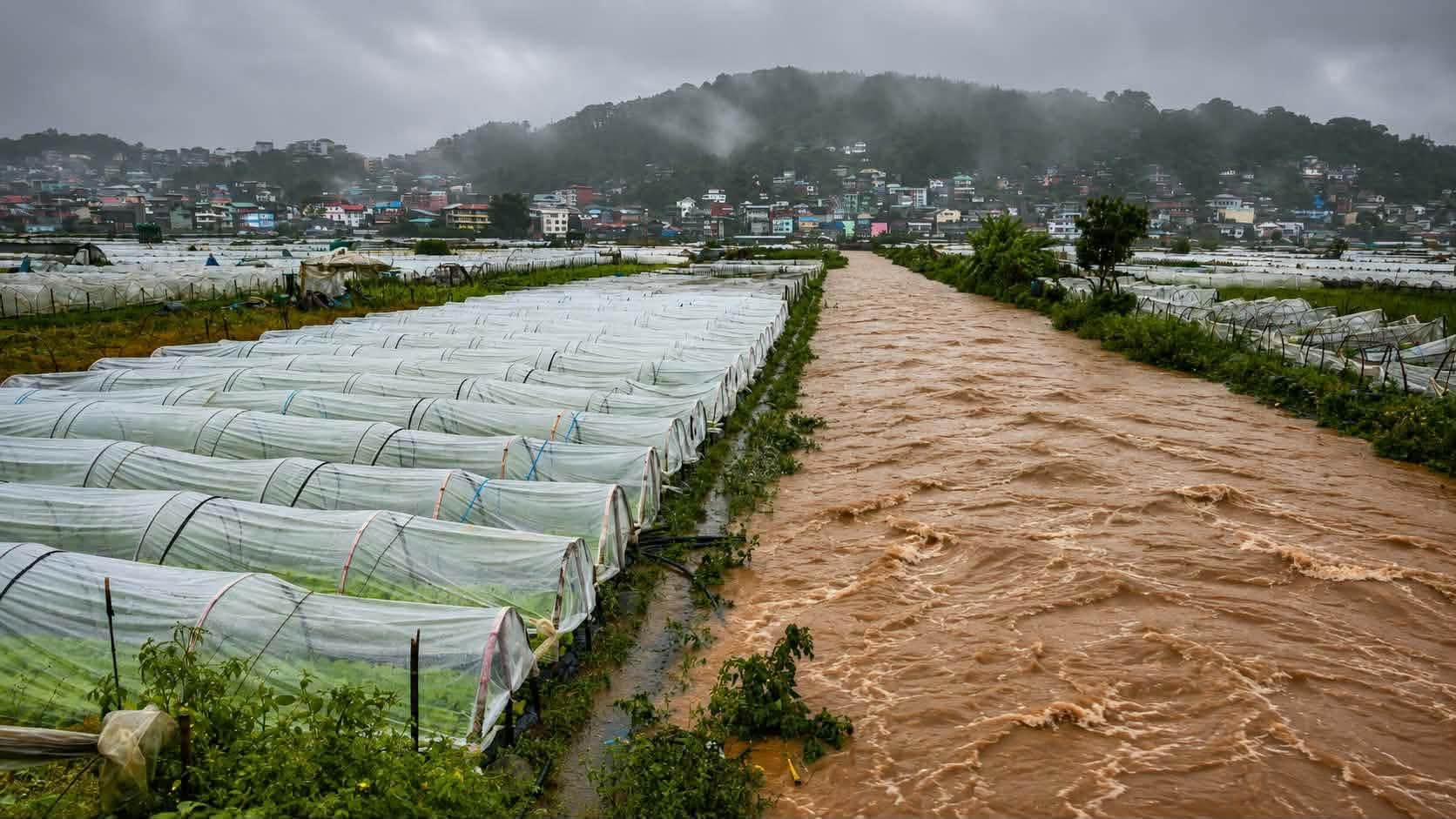 Floodwaters swamp Benguet’s strawberry farms