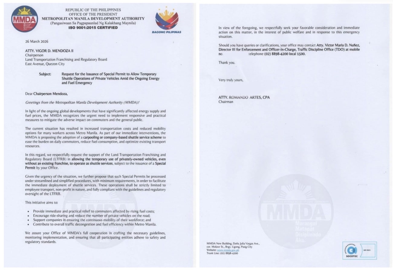 Gov’t agencies to formalize carpooling guidelines amid fuel price surge