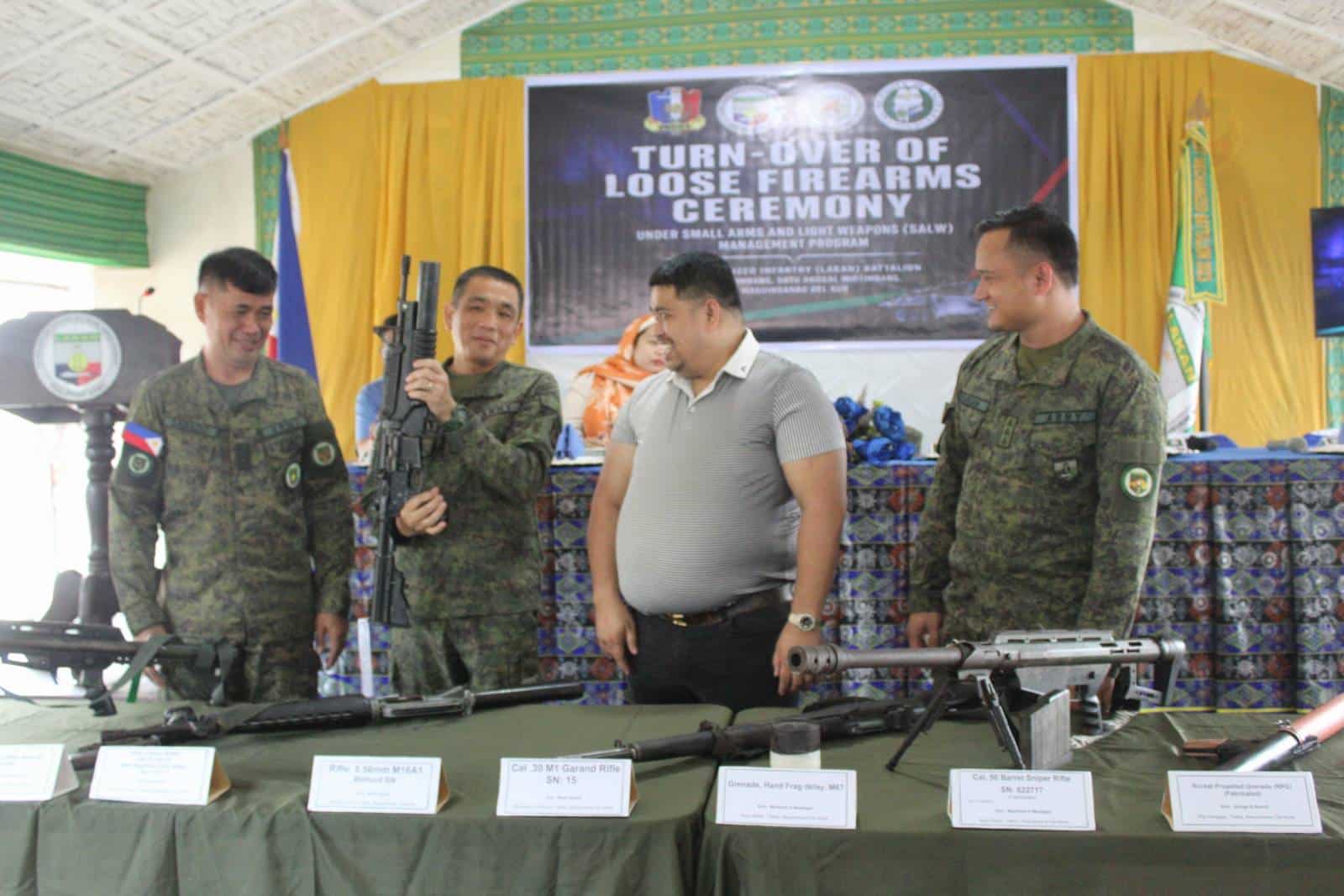 Civilians surrender guns, explosive to Army in Maguindanao town