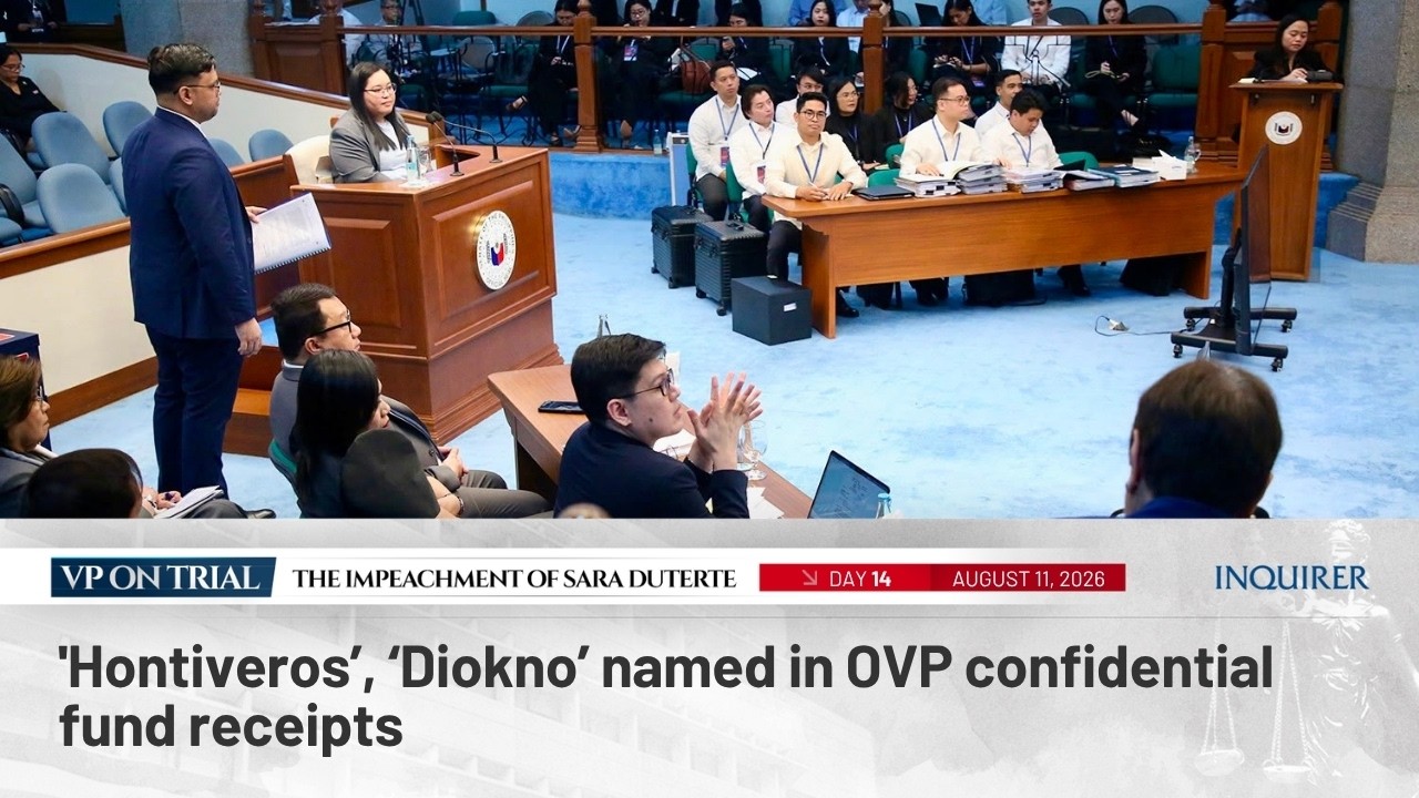 WATCH: ‘Hontiveros,’ ‘Diokno’ named in OVP confidential fund receipts