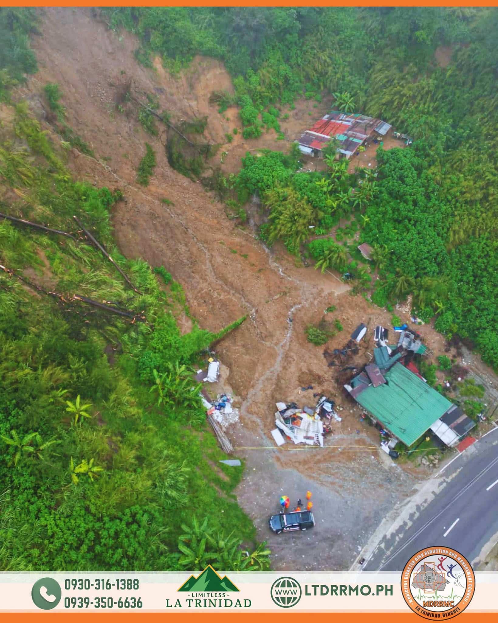 Aerial view shows extent of deadly Benguet landslide
