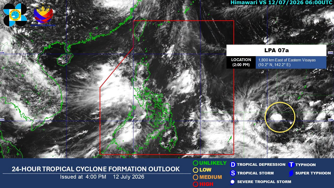 Rainy Sunday evening forecast in most of PH due to habagat