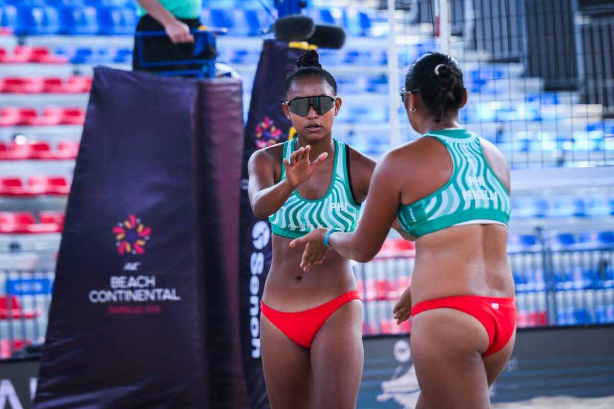 AVC Beach Volleyball Continental Khy Progella and Sofia Pagara