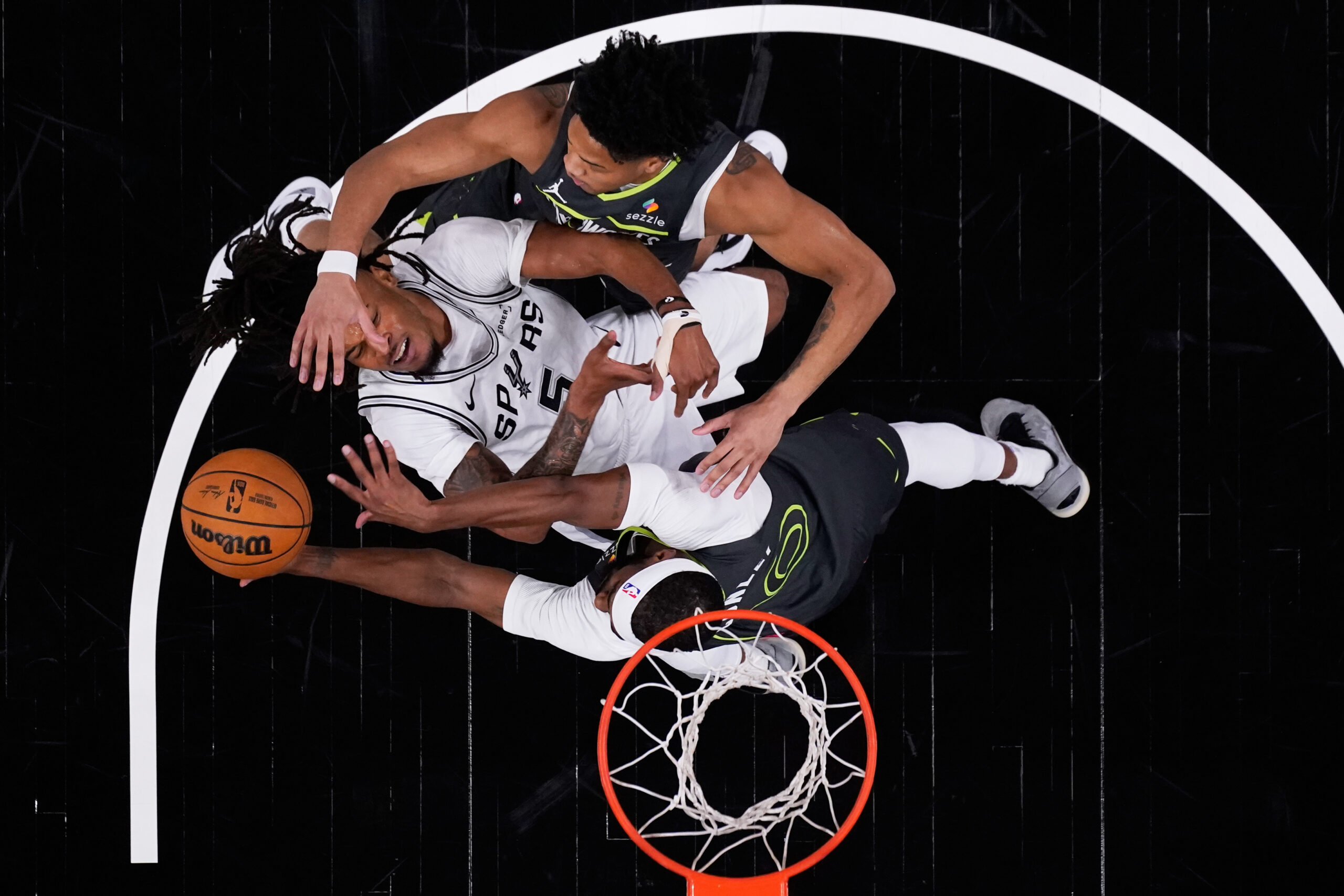 Spurs vs Wolves NBA Playoffs Western Conference NBA score today Stephon Castle