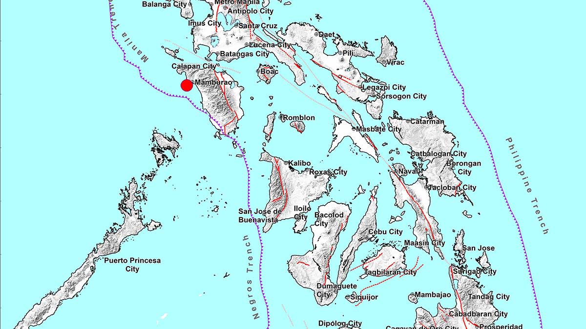 Magnitude 5.4 quake hits off Occidental Mindoro town