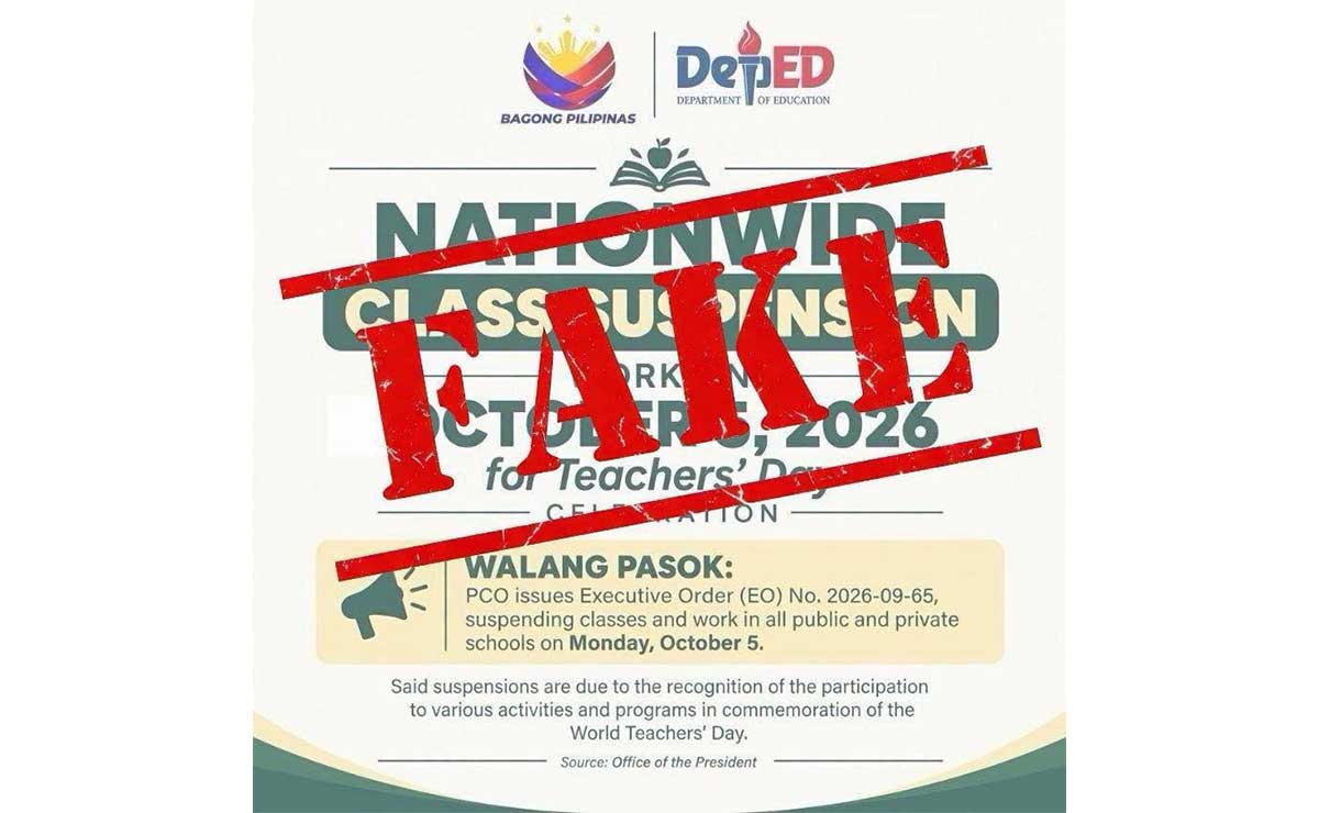Palace: No nationwide class suspension for Teachers’ Day on Oct. 5