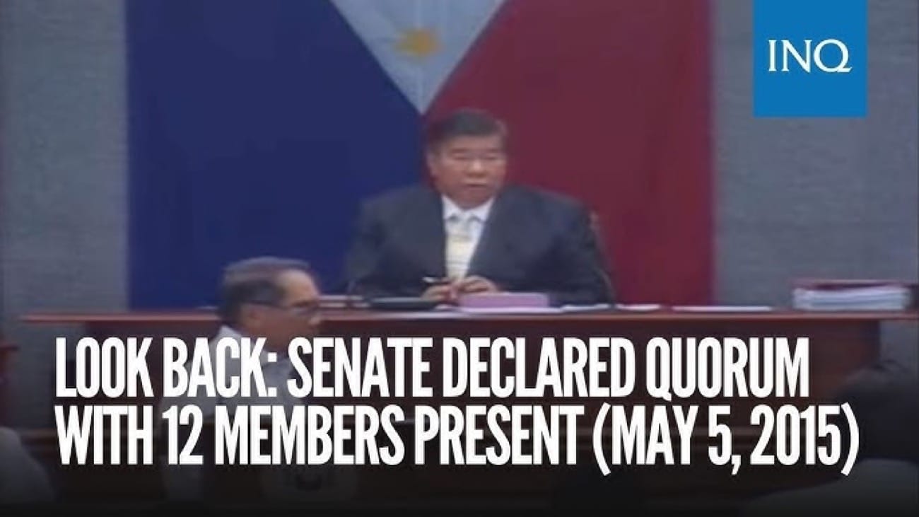 LOOK BACK: Senate declared quorum with 12 members present (May 5, 2015)