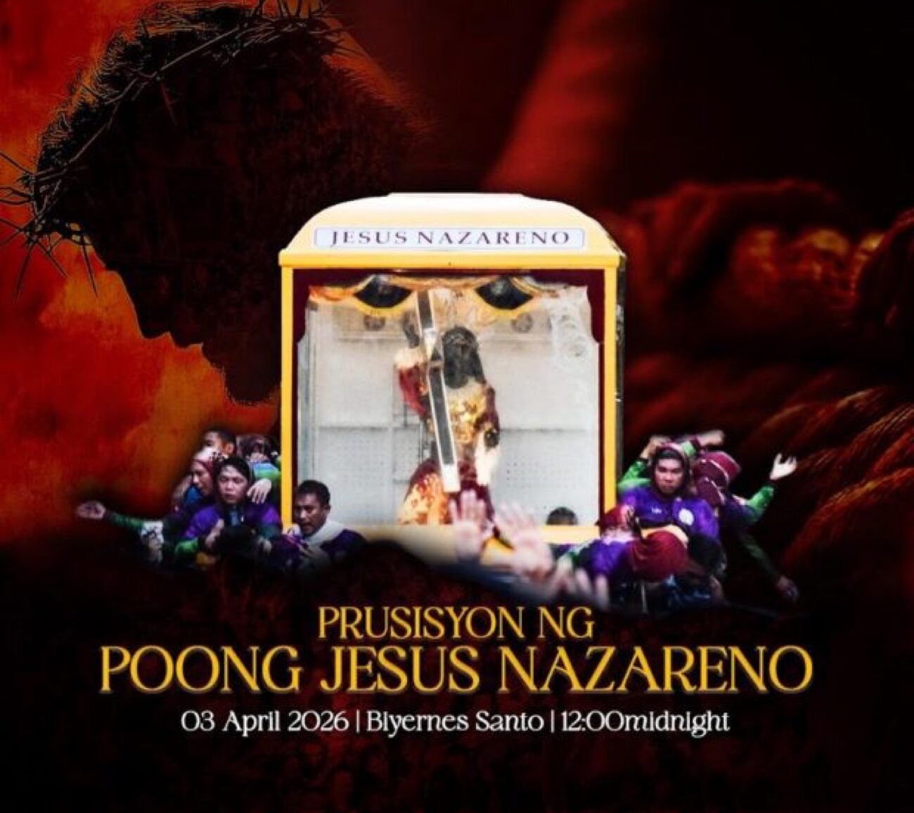 Devotees join the Black Nazarene procession on Good Friday