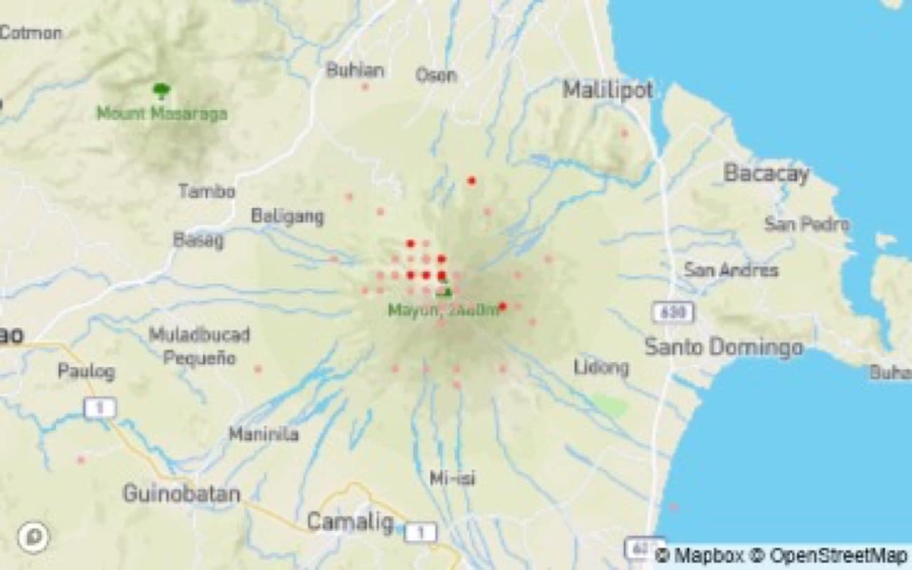 Mayon Volcano logs 51 quakes, other seismic activities in past 24 hours