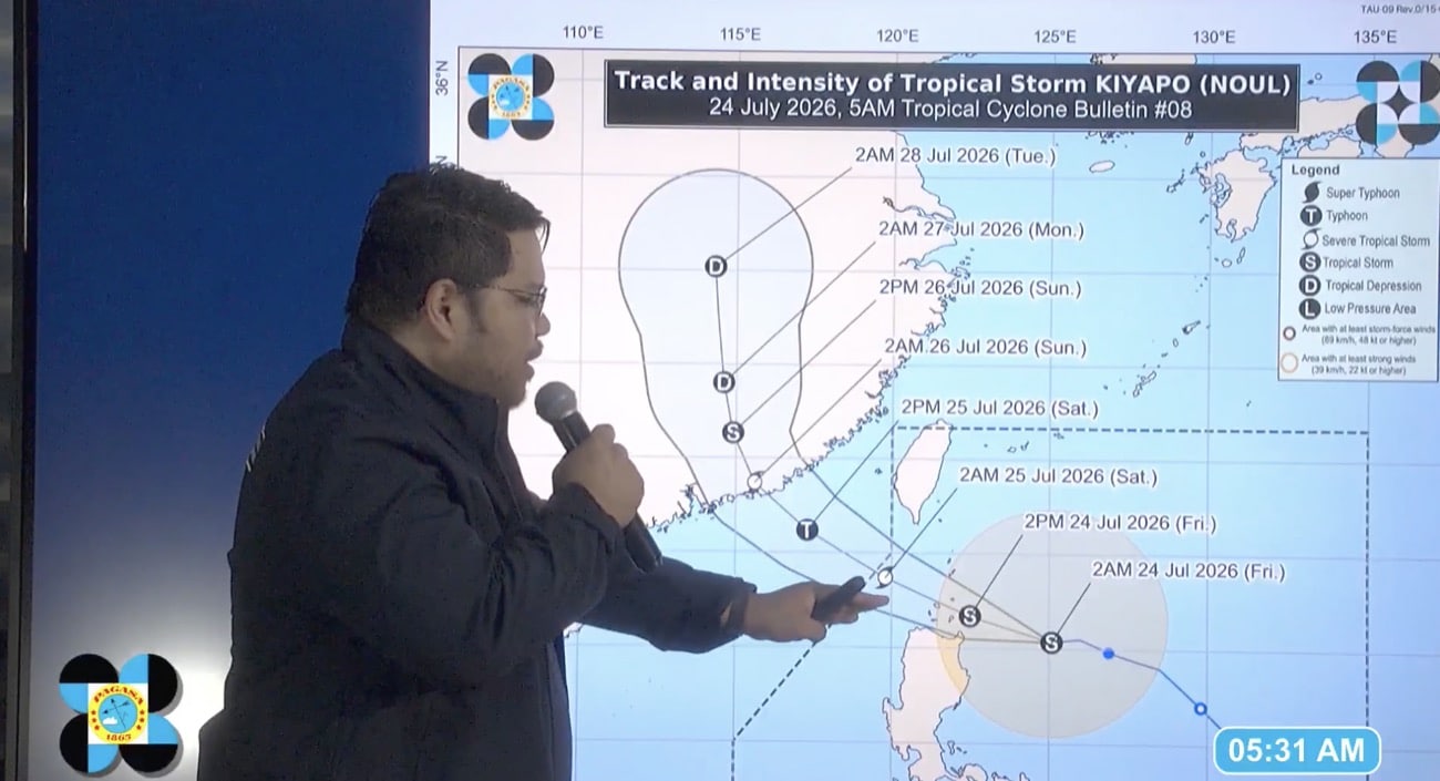 Wind signals raised over parts of N. Luzon due to Kiyapo