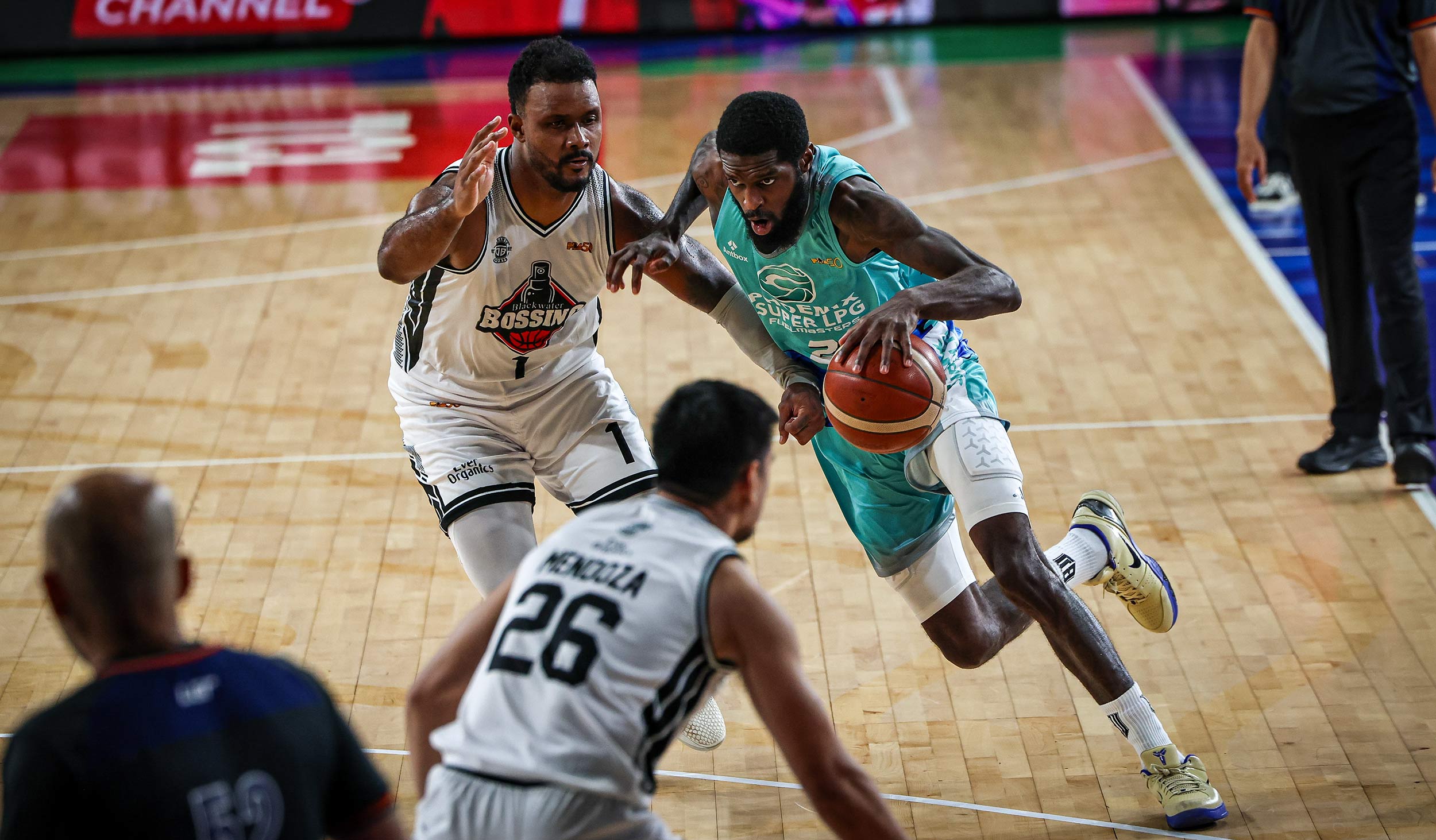 Phoenix Fuel Masters' BJ Johnson during a game vs Blackwater Bossing in the 2026 PBA Governors' Cup.