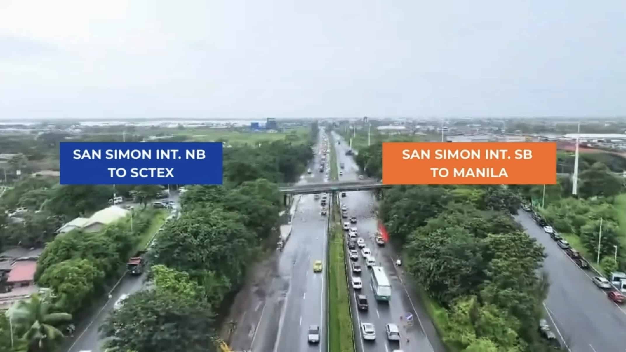 Parts of NLEx in San Simon remain flooded Friday, Sept. 4