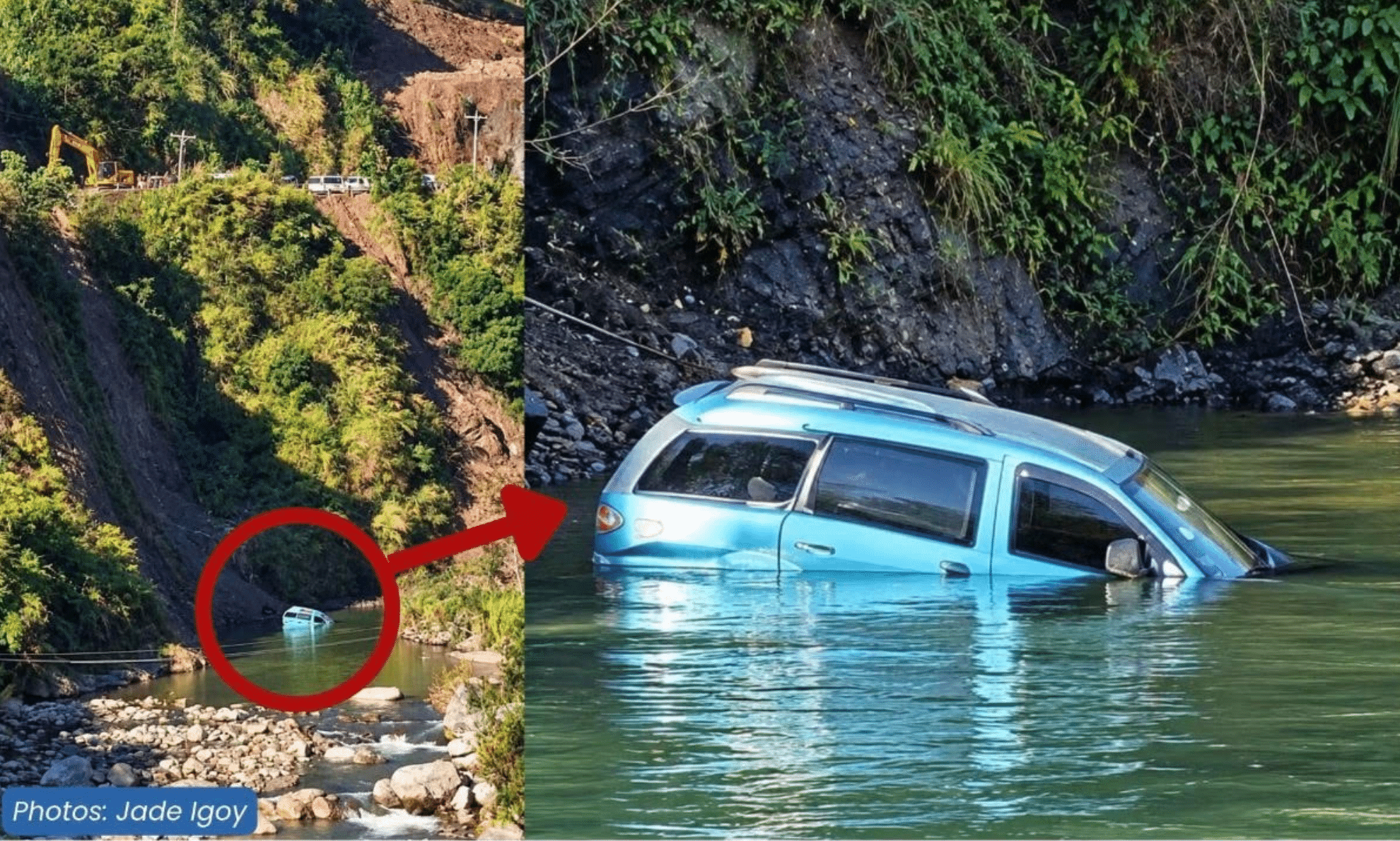 Driver dies as car falls off ravine in Mountain Province