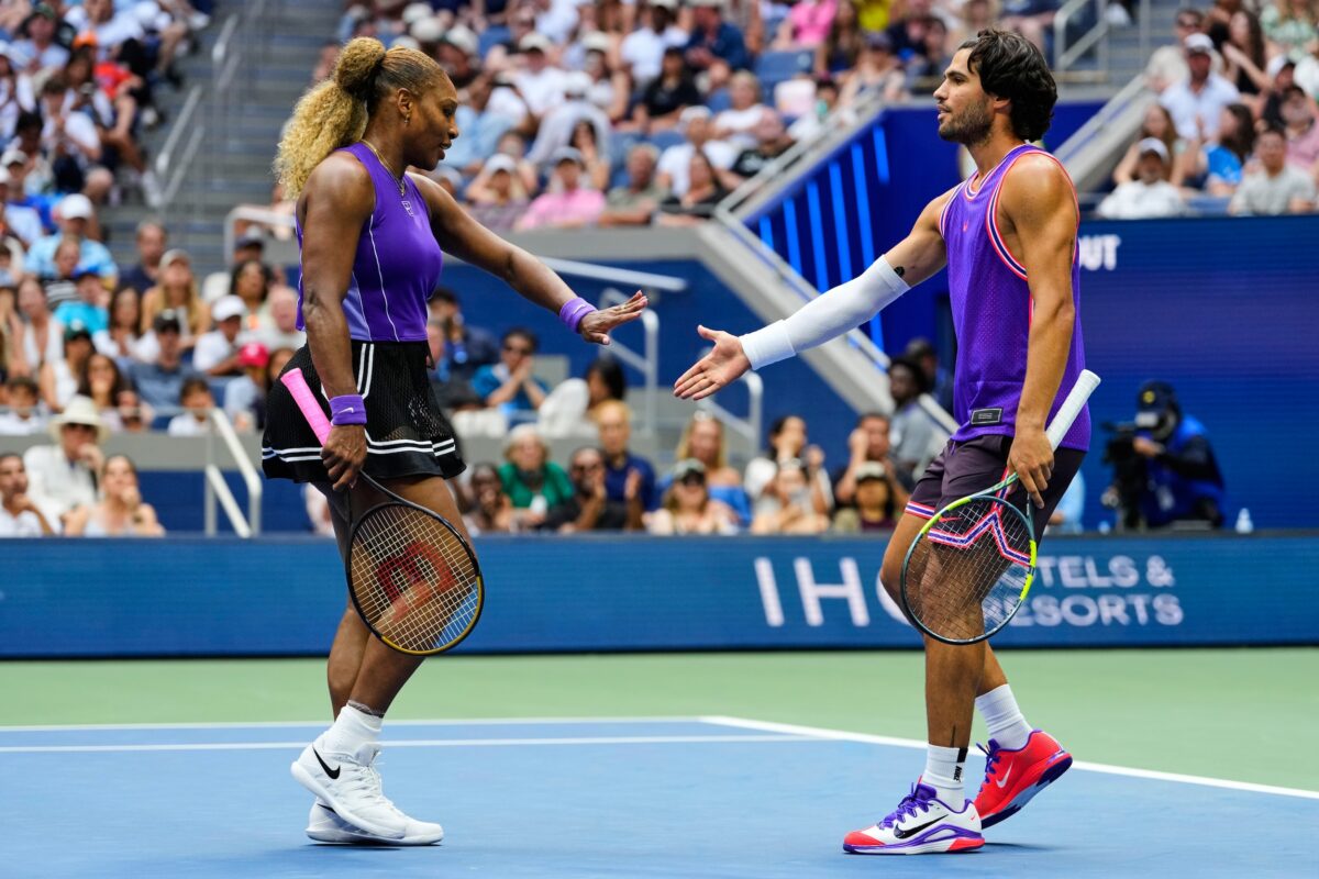 US Open mixed doubles Serena Williams Carlos Alcaraz