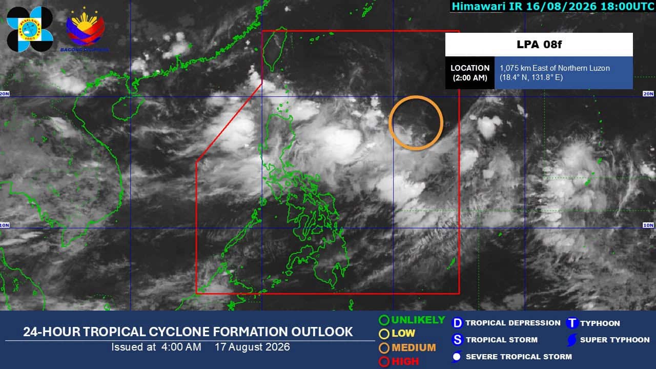 LPA enters PAR, has low chance of becoming cyclone – Pagasa