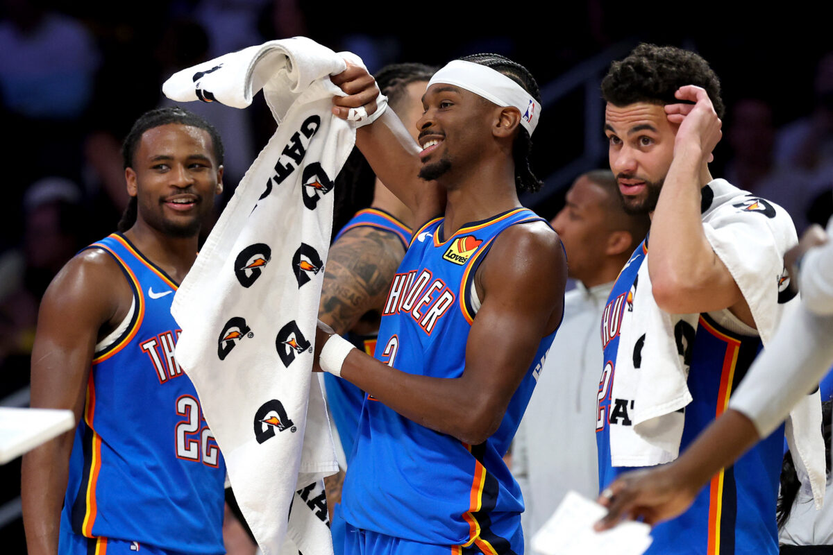 NBA Playoffs Game 3 OKC Thunder vs Lakers Shai Gilgeous-Alexander Ajay Mitchell