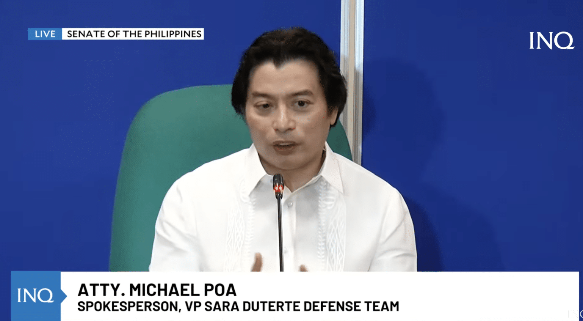 WATCH: Sara Duterte defense team holds post-trial briefing