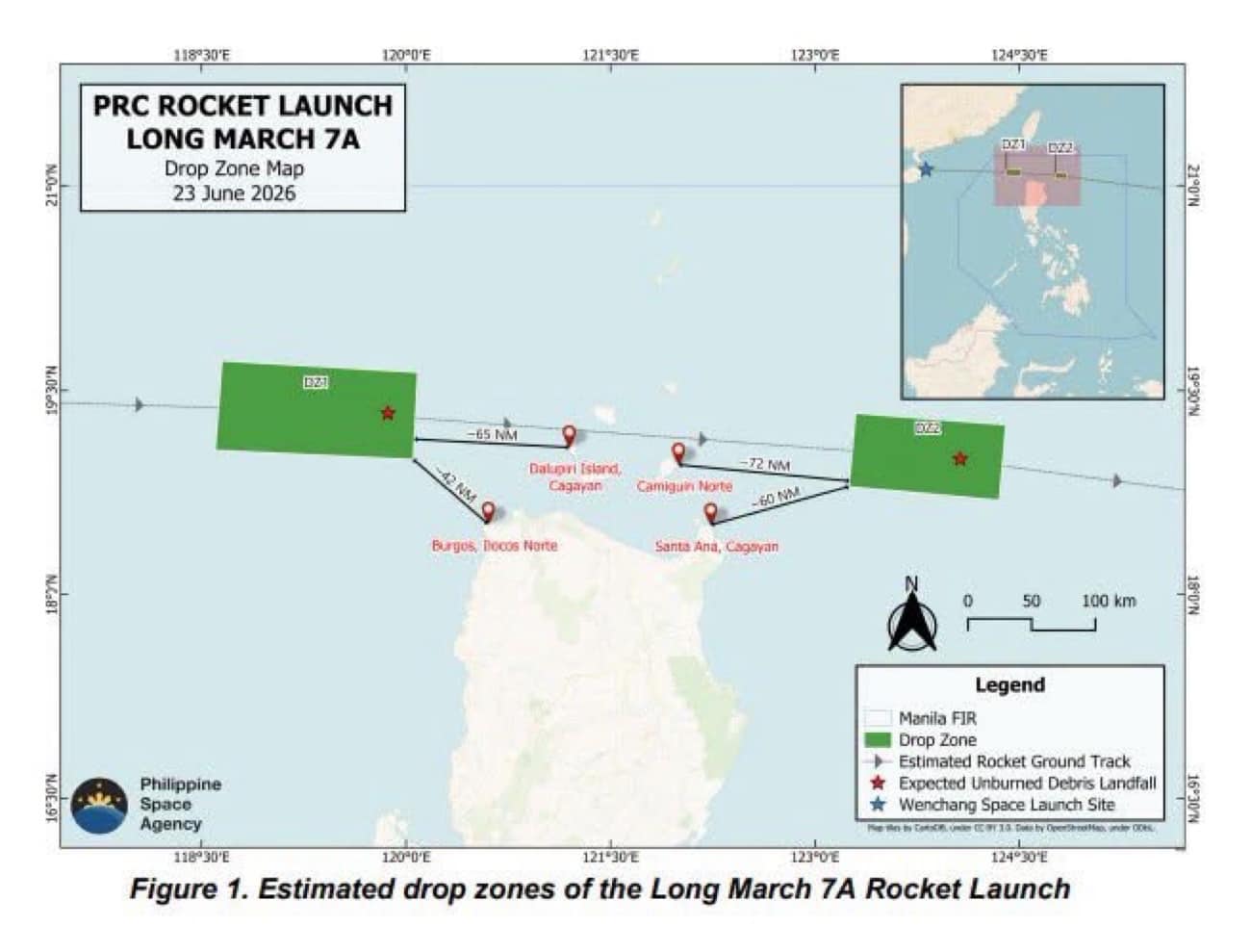 PCG warns of possible China rocket debris in areas of Cagayan, Ilocos