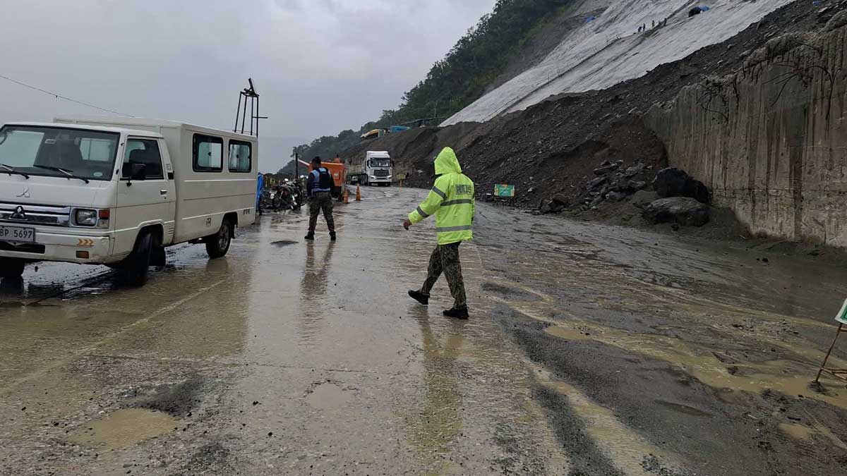 Landslide hits road in Pagudpud, Ilocos Norte