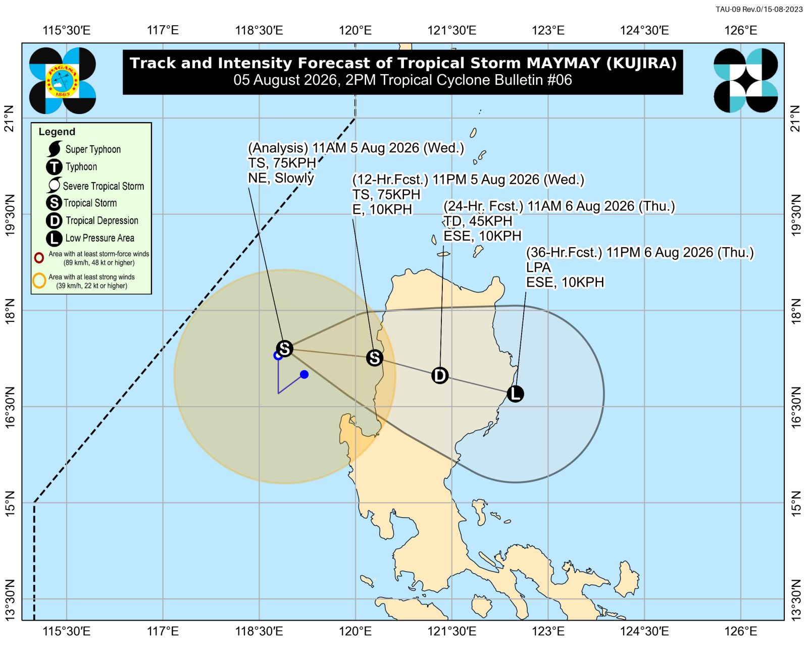 TS Maymay slightly intensifies; Signal No. 2 up in 6 Nothern Luzon areas