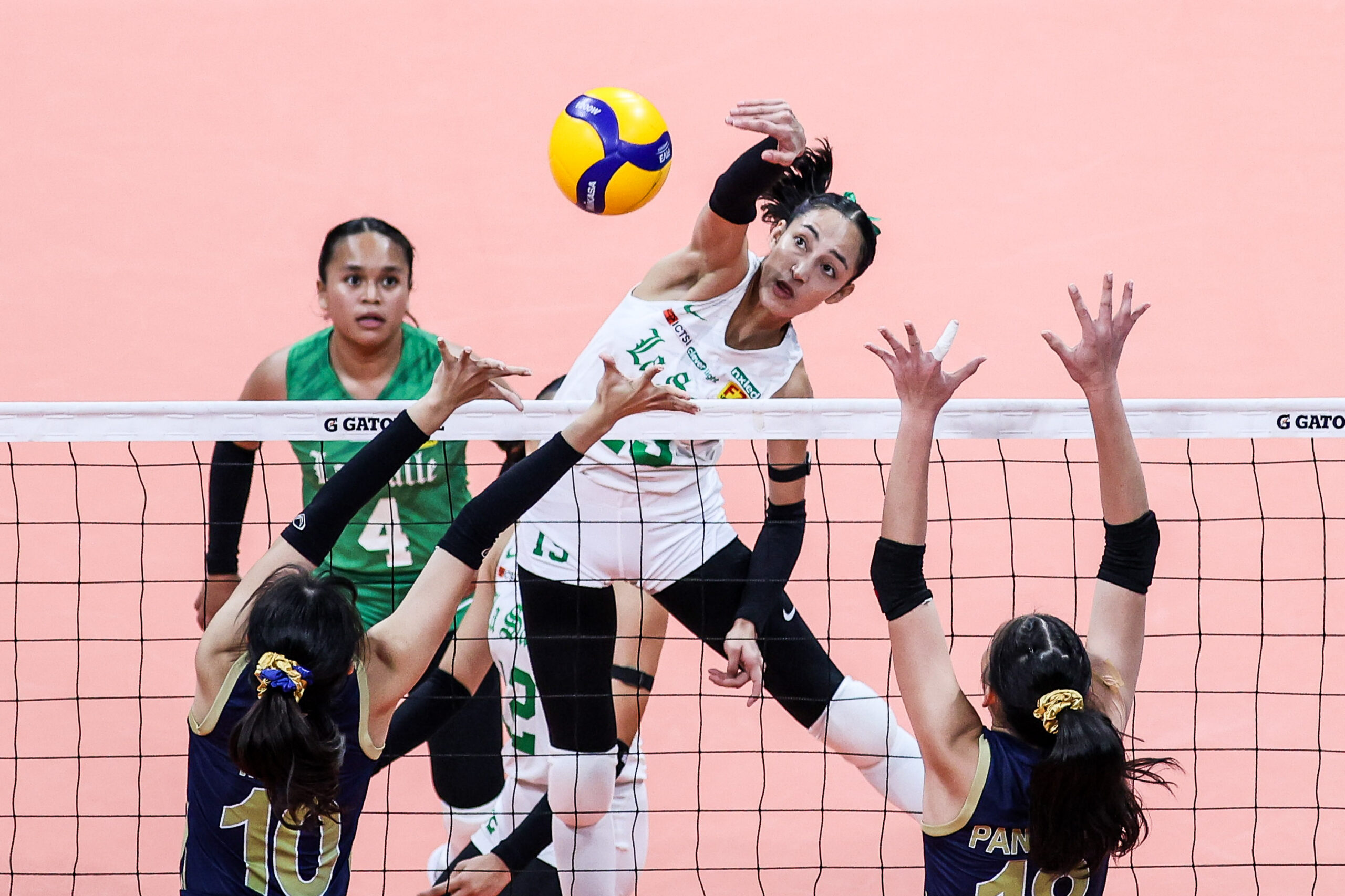 La Salle Lady Spikers' Amie Provido during a game against NU Lady Bulldogs in the UAAP Season 88 women's volleyball tournament Finals.