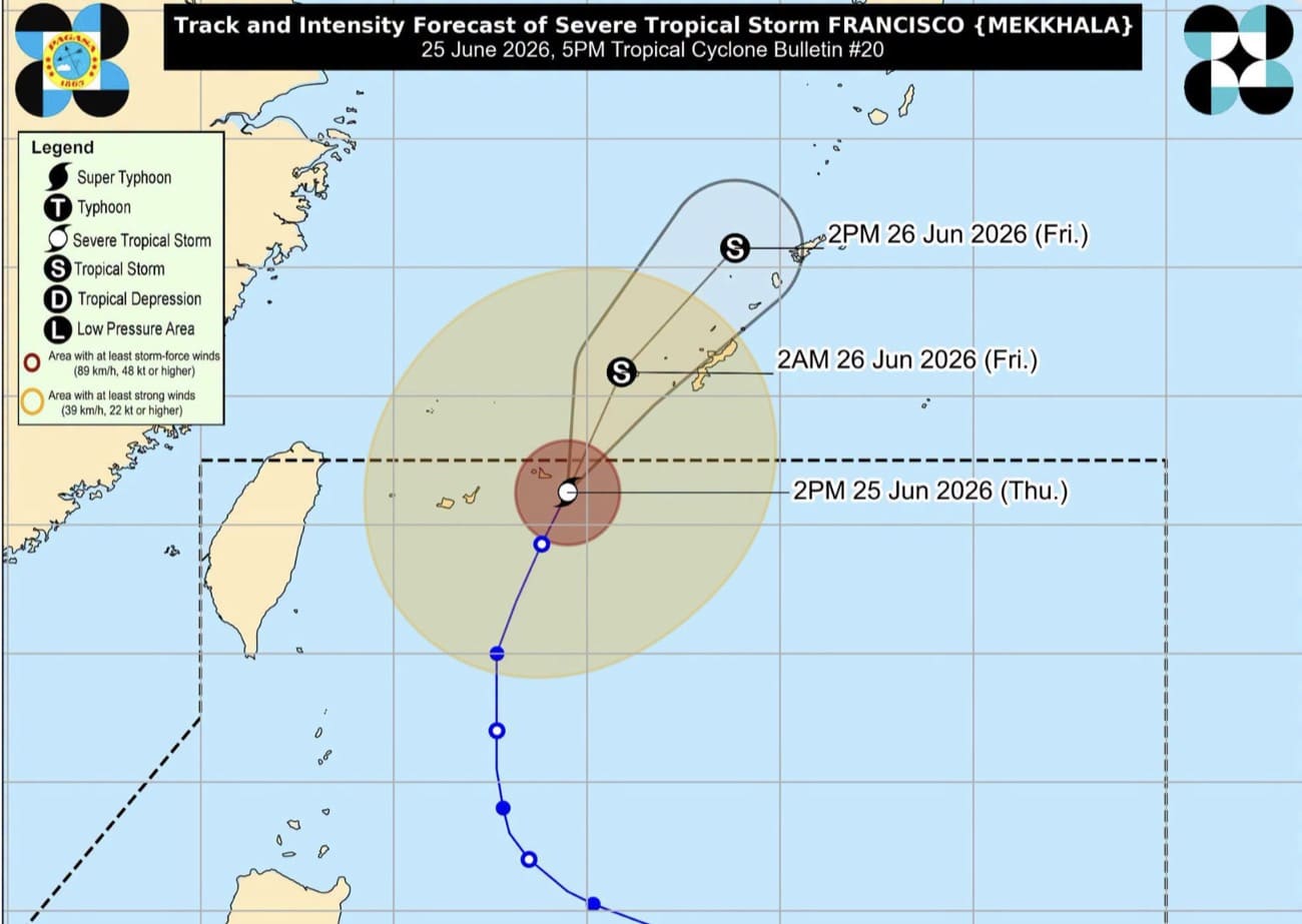 STS Francisco to exit PAR Thursday evening, says Pagasa